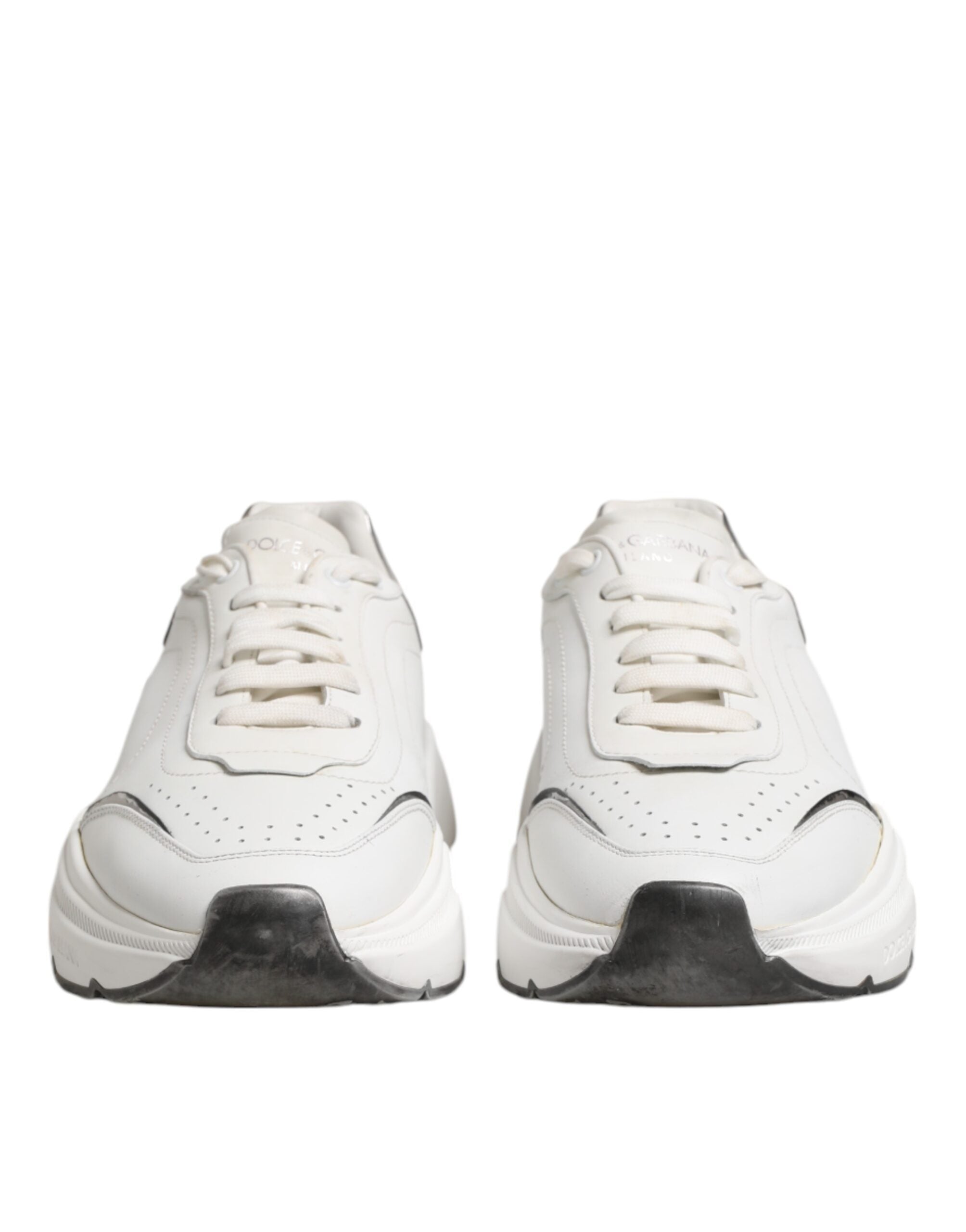 Dolce & Gabbana White Daymaster Leather Low Top Sneakers Men's Shoes (Pre-Owned)
