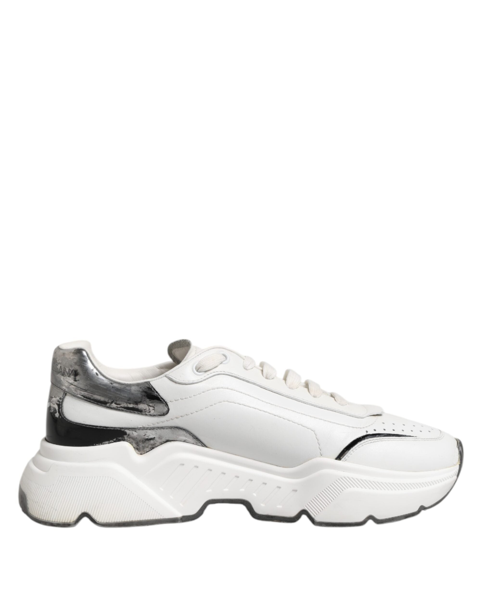 Dolce & Gabbana White Daymaster Leather Low Top Sneakers Men's Shoes (Pre-Owned)