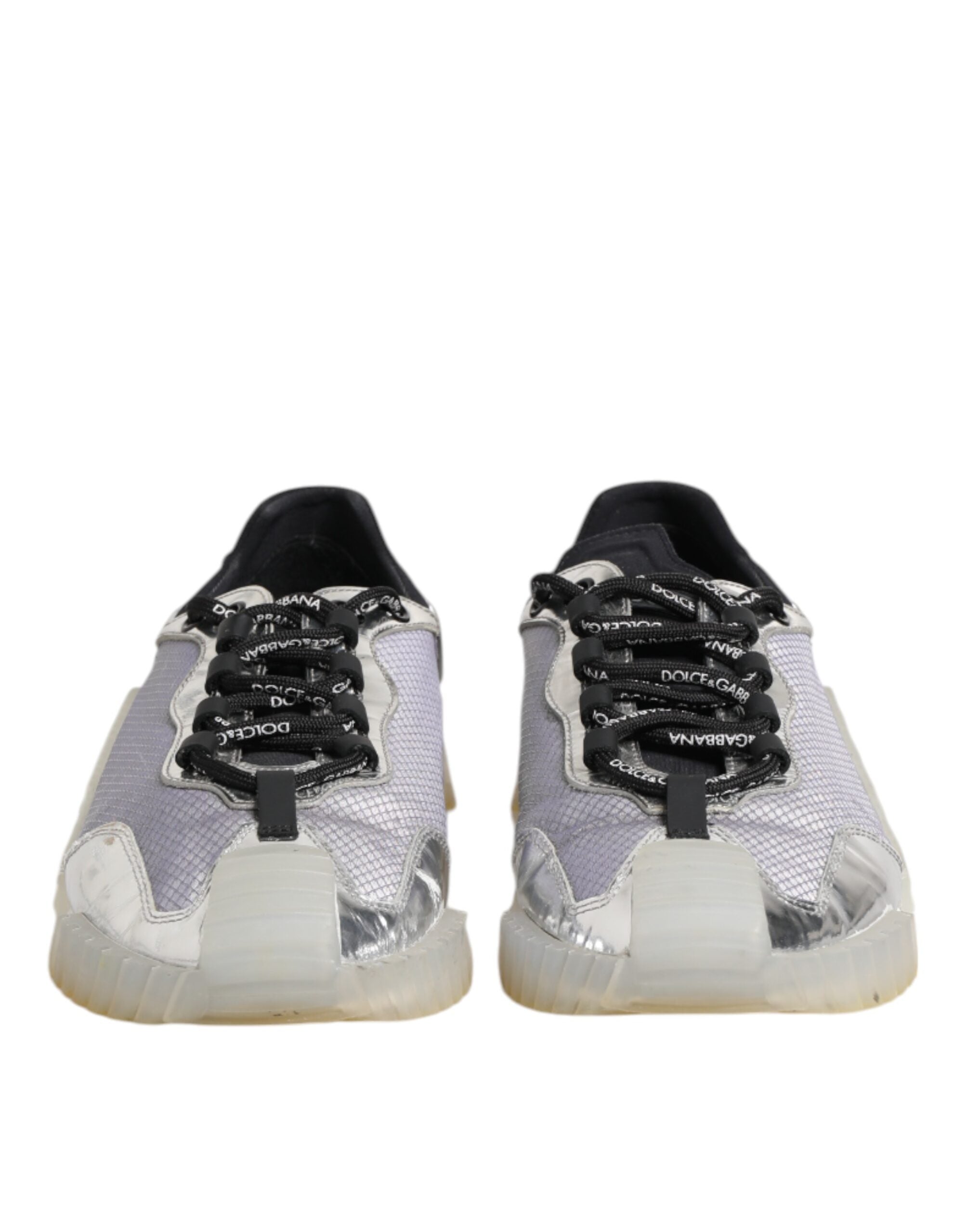 Dolce & Gabbana Black Silver NS1 Men Low Top Sneakers Men's Shoes (Pre-Owned)
