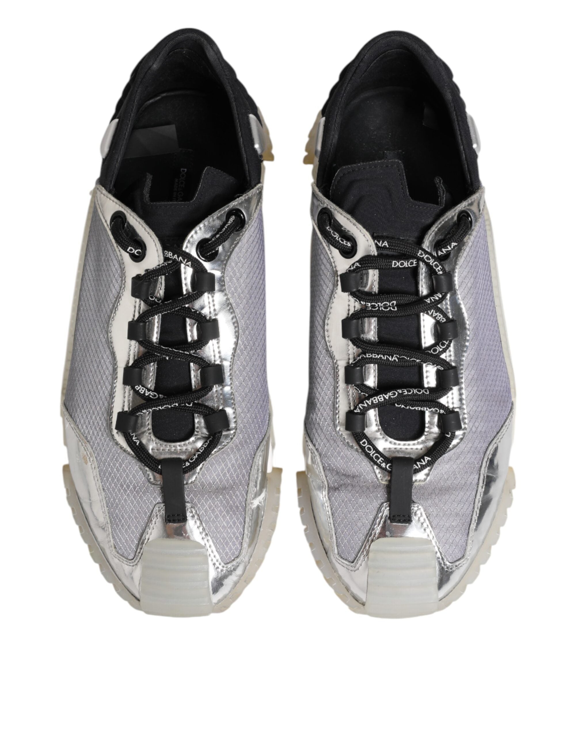 Dolce & Gabbana Black Silver NS1 Men Low Top Sneakers Men's Shoes (Pre-Owned)