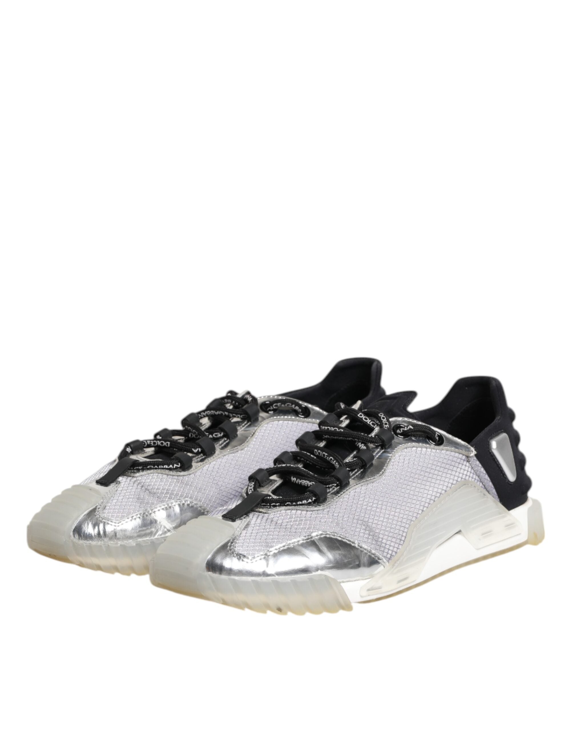 Dolce & Gabbana Black Silver NS1 Men Low Top Sneakers Men's Shoes (Pre-Owned)