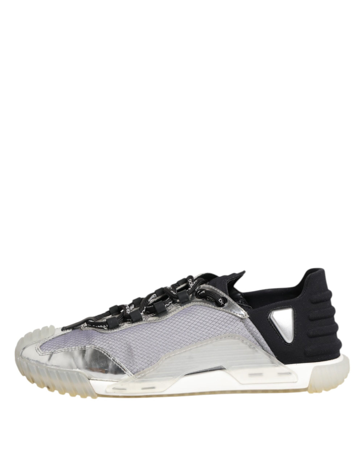 Dolce & Gabbana Black Silver NS1 Men Low Top Sneakers Men's Shoes (Pre-Owned)