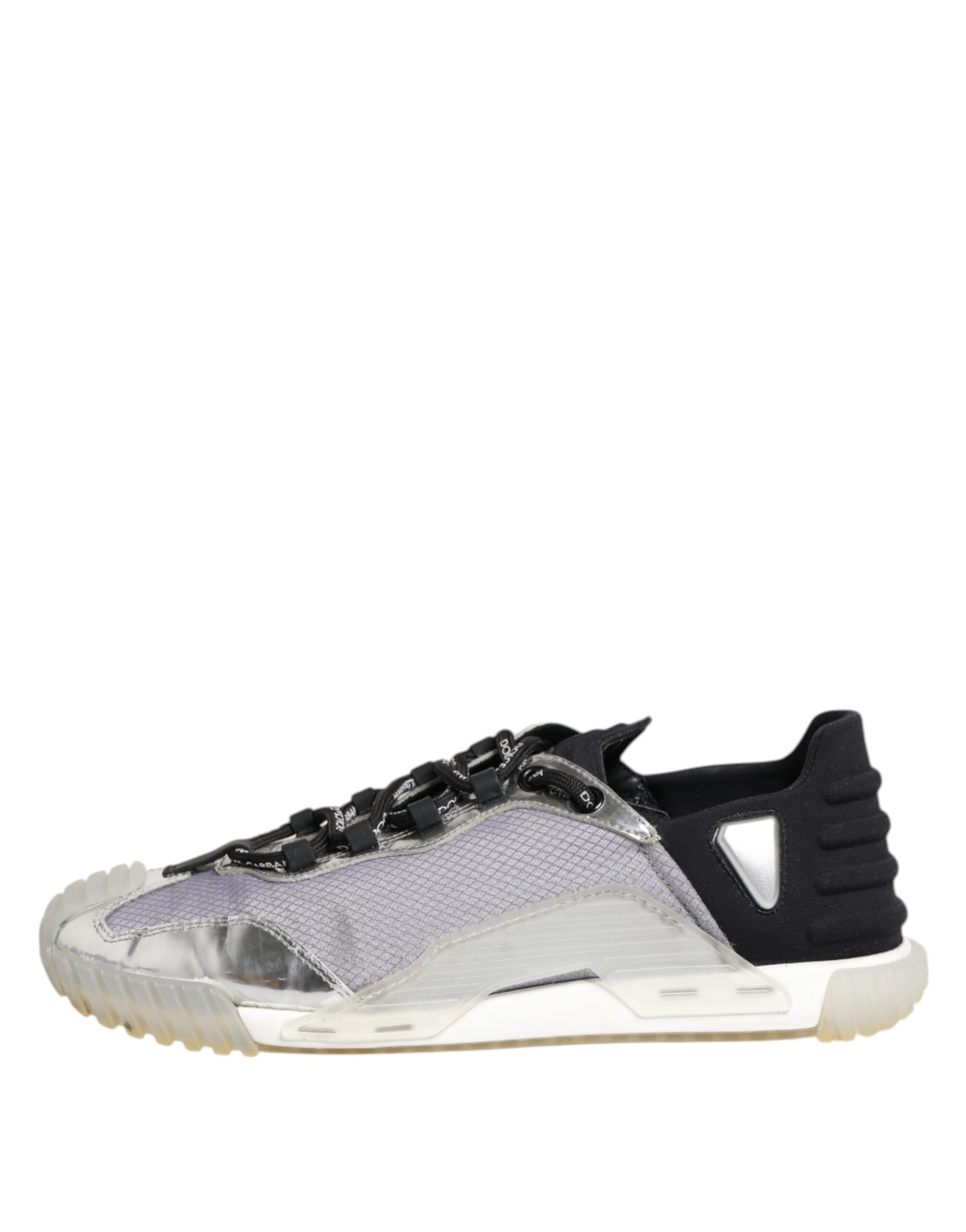 Dolce & Gabbana Black Silver NS1 Men Low Top Sneakers Men's Shoes (Pre-Owned)
