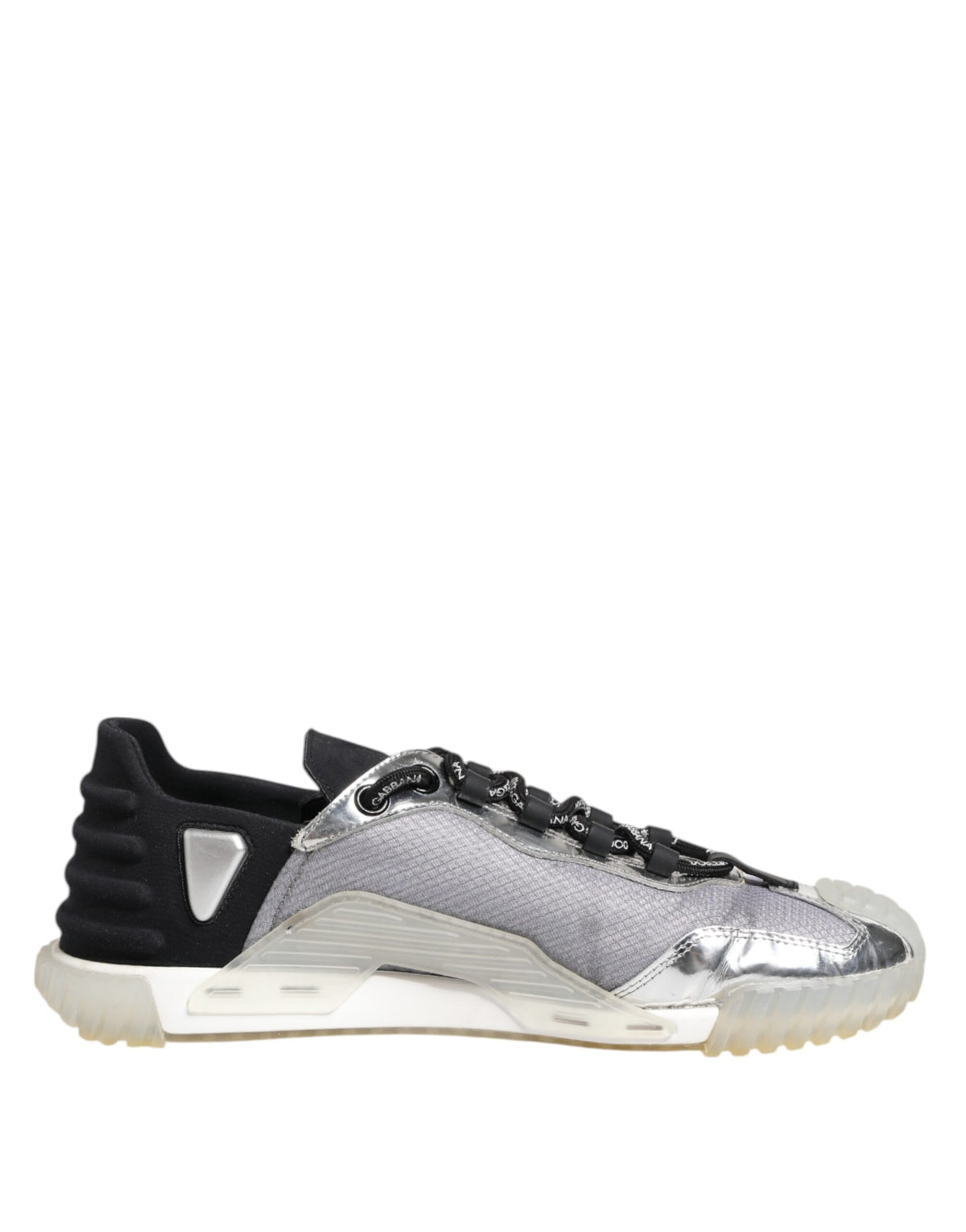 Dolce & Gabbana Black Silver NS1 Men Low Top Sneakers Men's Shoes (Pre-Owned)