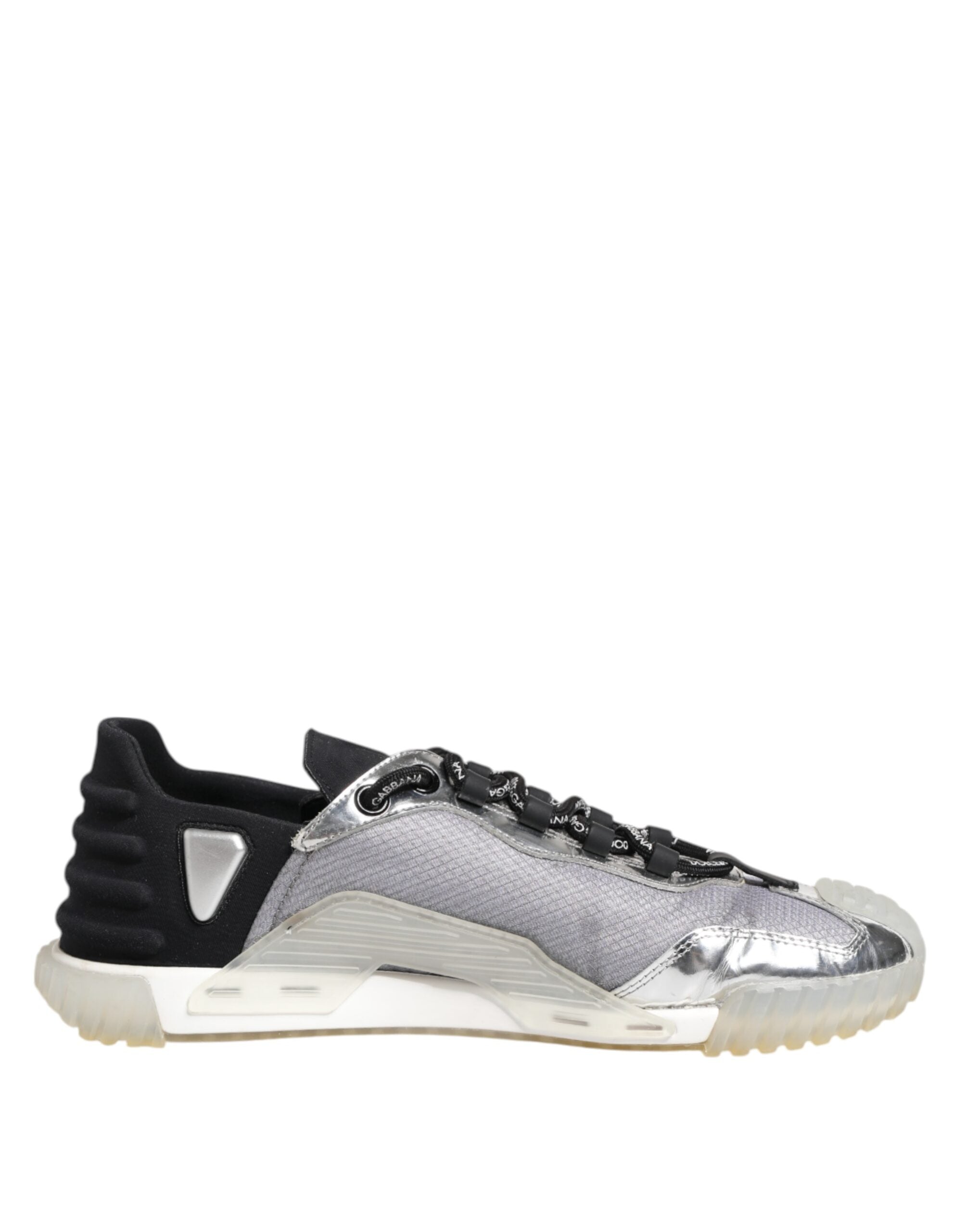 Dolce & Gabbana Black Silver NS1 Men Low Top Sneakers Men's Shoes (Pre-Owned)