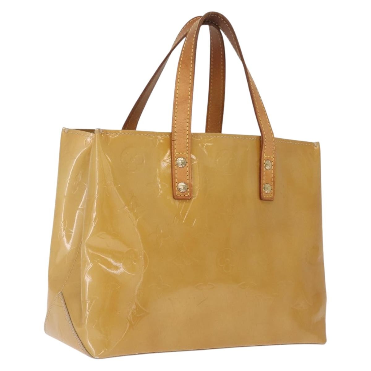 Louis Vuitton Reade Monogram Vernis Beige Patent_Leather Handbag (Pre-Owned)
