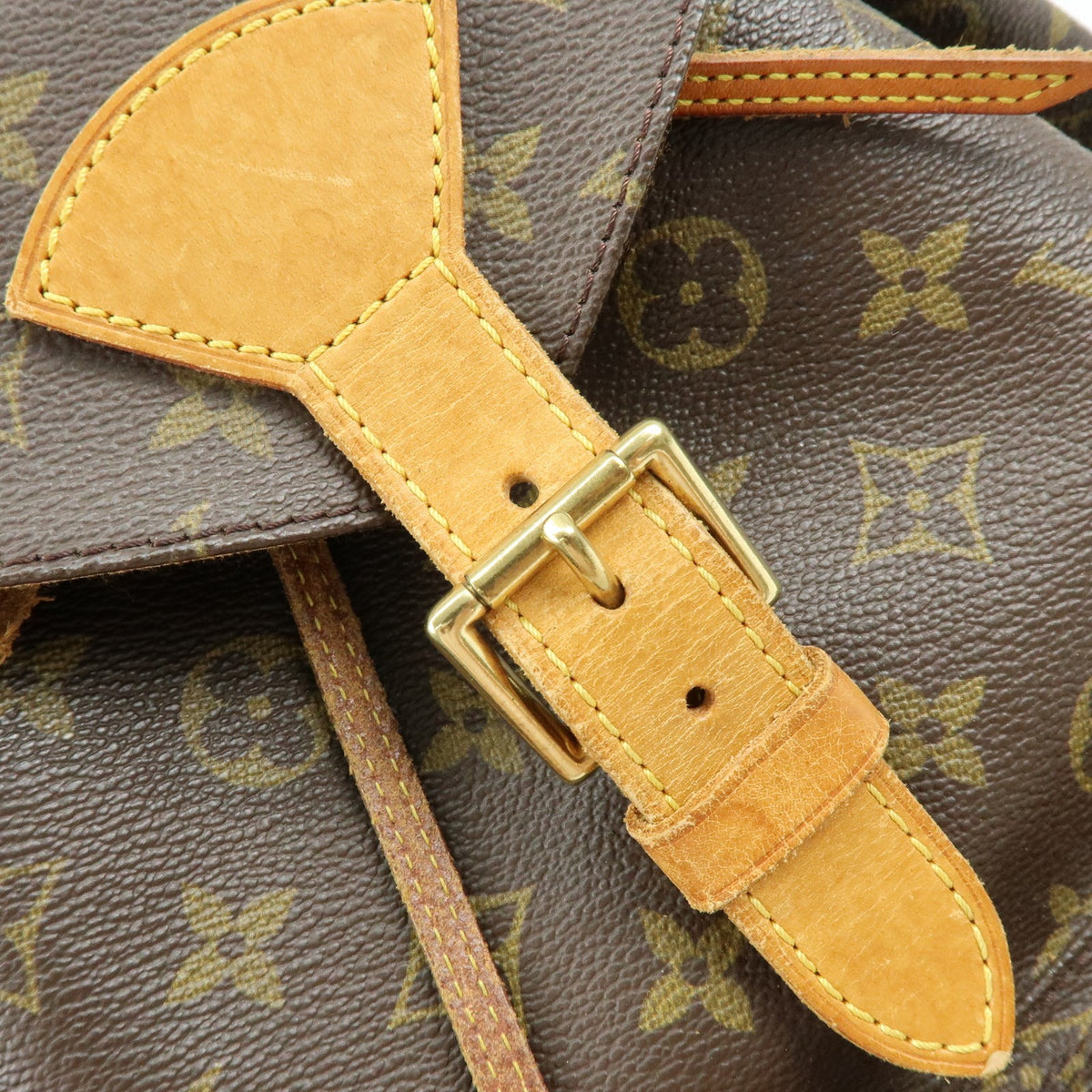 Louis Vuitton Vintage Montsouris Monogram Canvas Brown Canvas Backpack Bag (Pre-Owned)