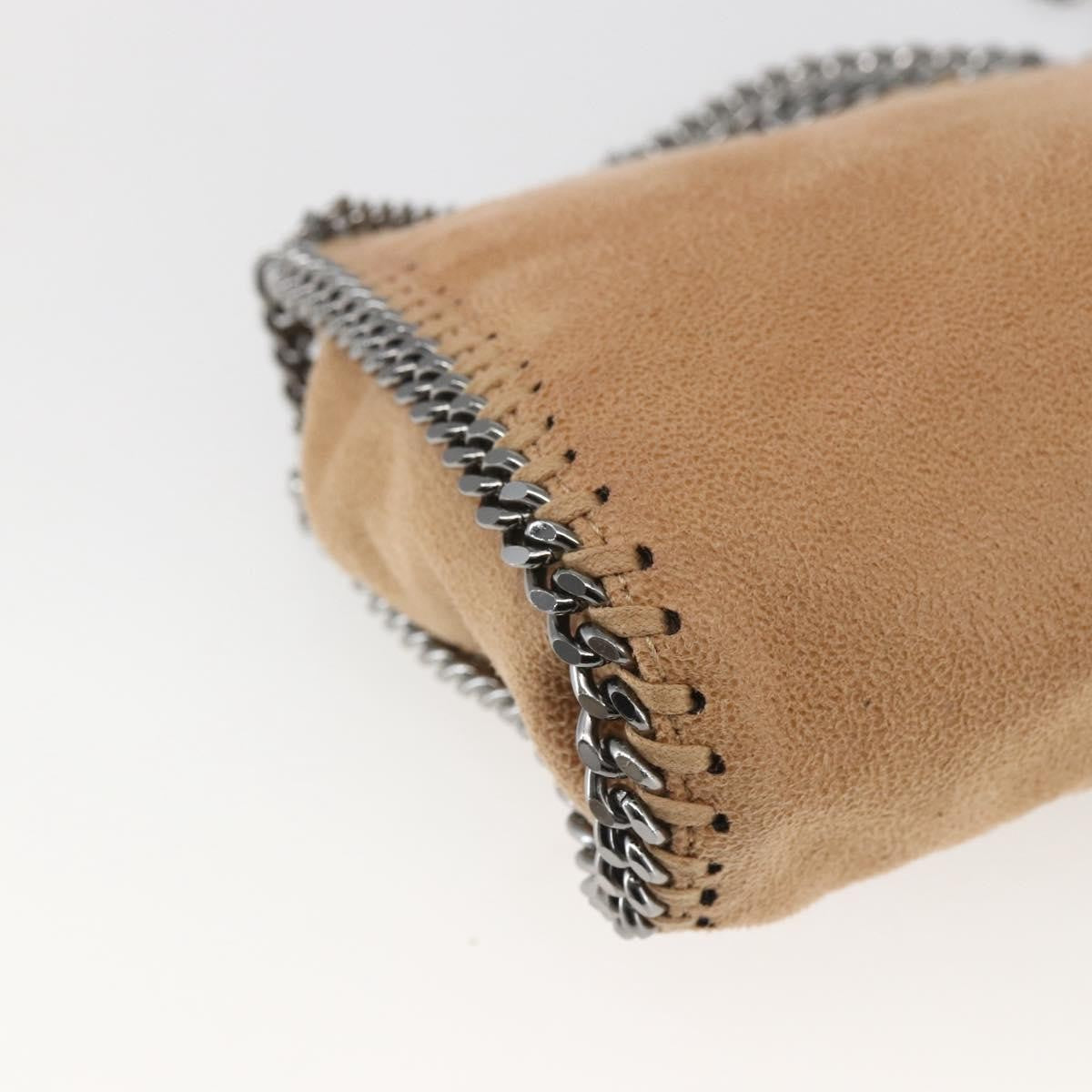 Stella Mccartney Falabella Fold Over Shaggy Deer Beige Polyester Shoulder Bag Bag (Pre-Owned)