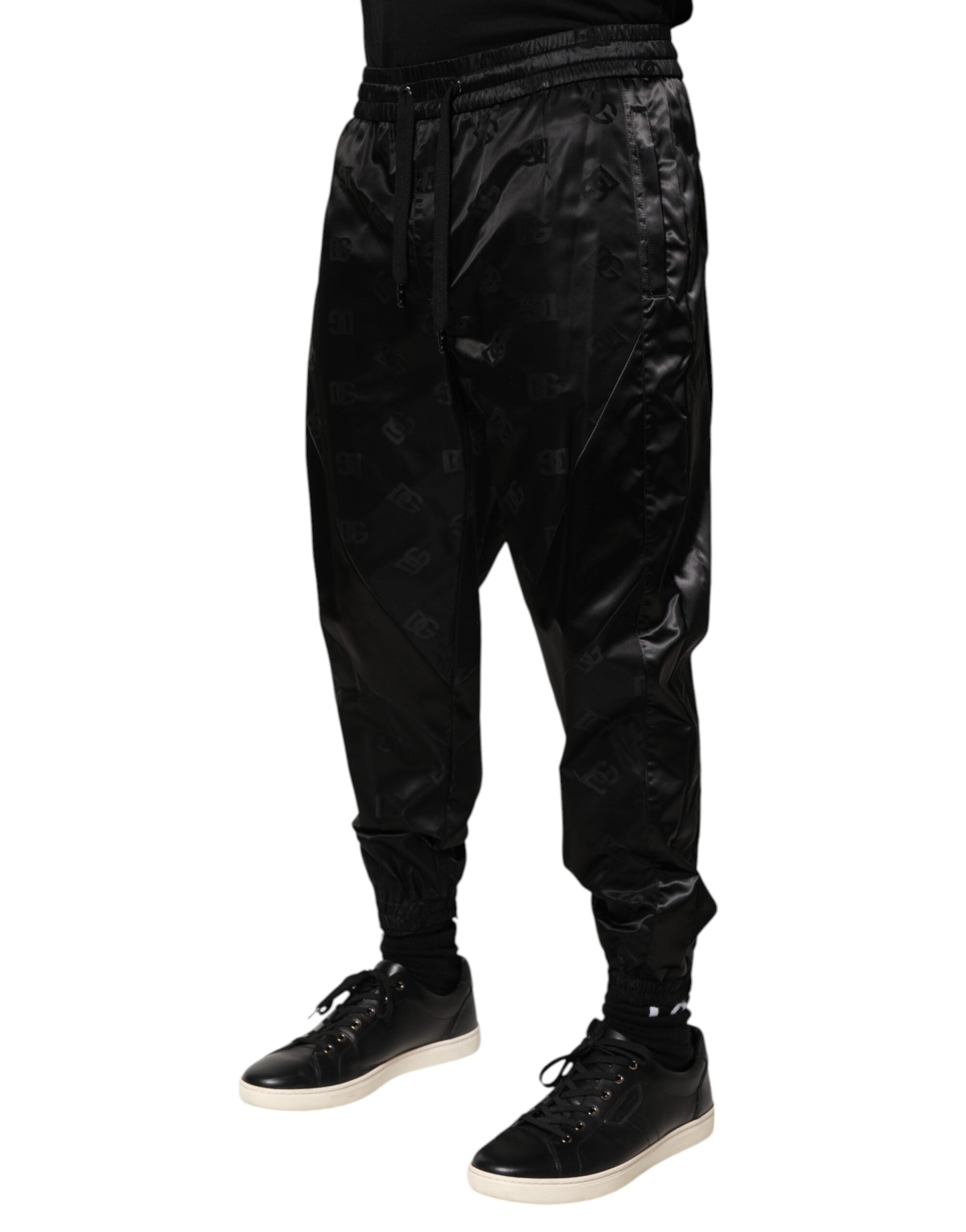 Dolce & Gabbana Black Logo DG Print Men Jogger SweatMen's Men's Pants