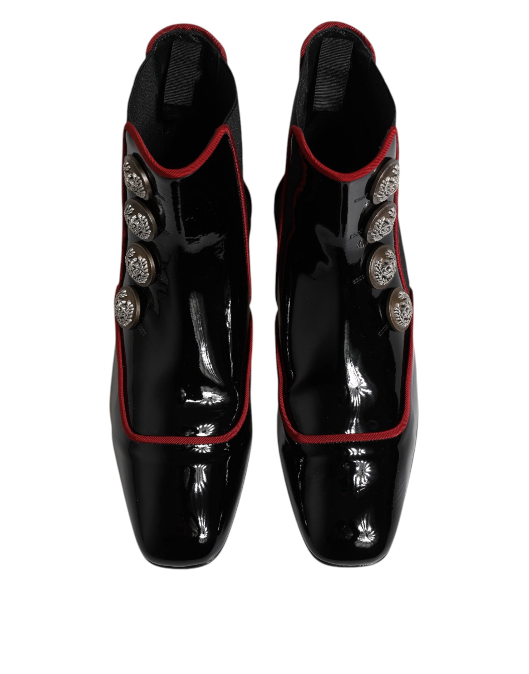 Dolce & Gabbana Black Jackie Buttoned Chelsea Boots Women's Shoes
