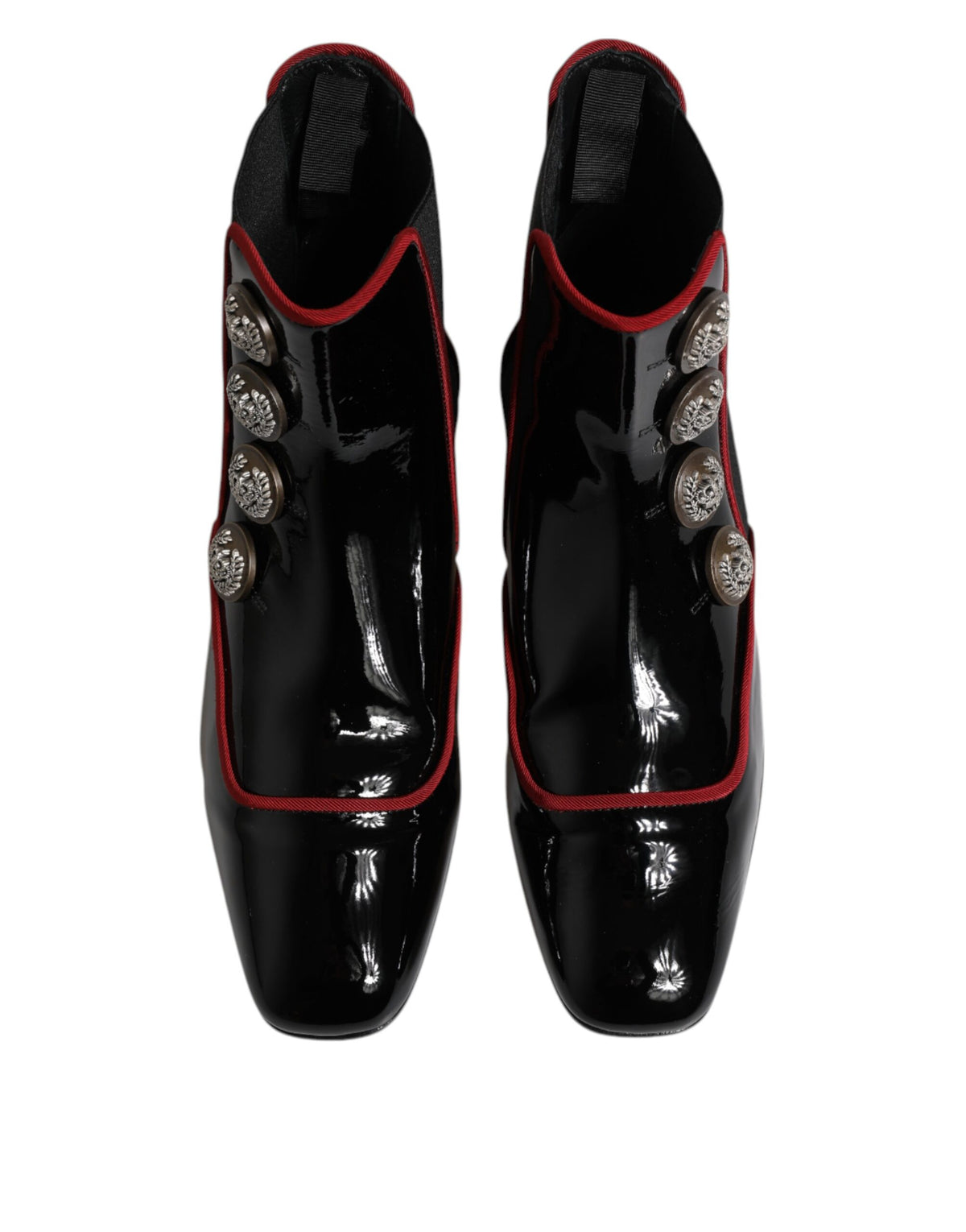 Dolce & Gabbana Black Jackie Buttoned Chelsea Boots Women's Shoes