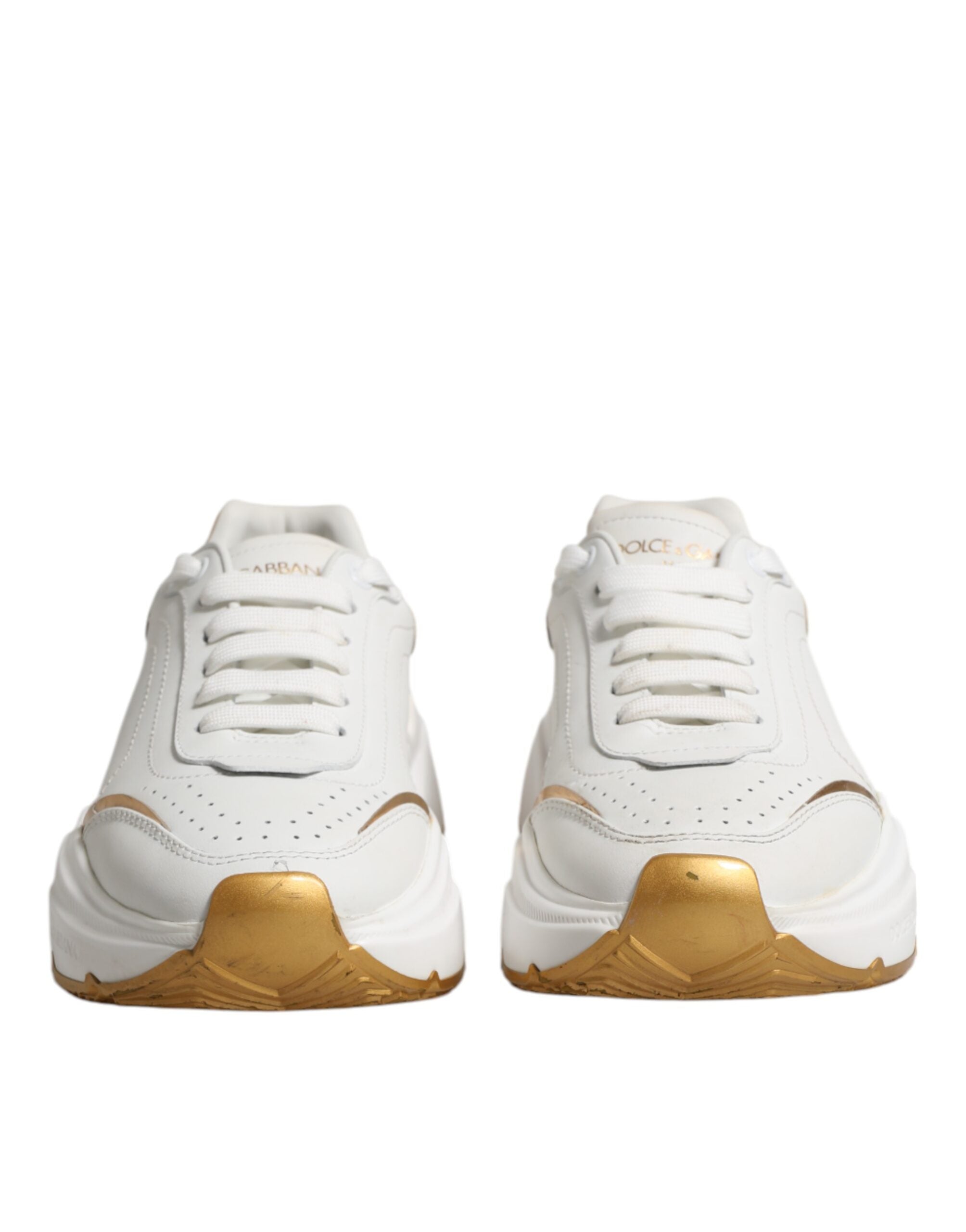 Dolce & Gabbana White Gold Daymaster Low Top Sneakers Women's Shoes (Pre-Owned)