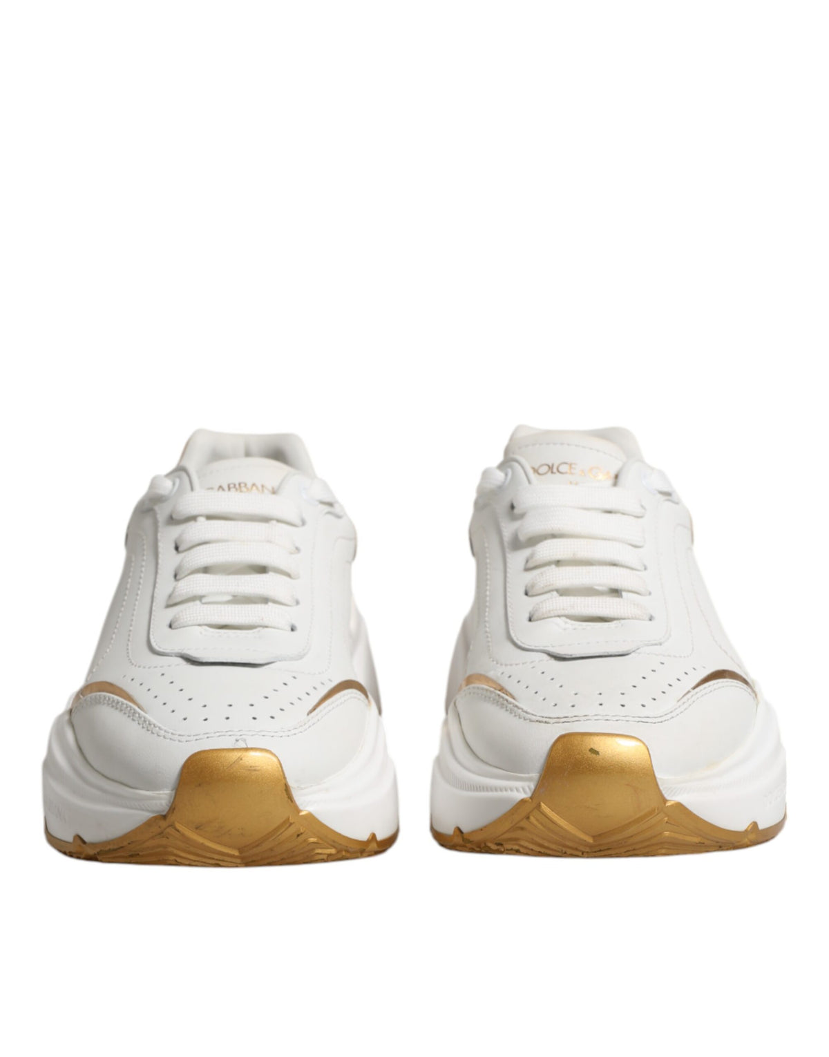 Dolce & Gabbana White Gold Daymaster Low Top Sneakers Women's Shoes (Pre-Owned)