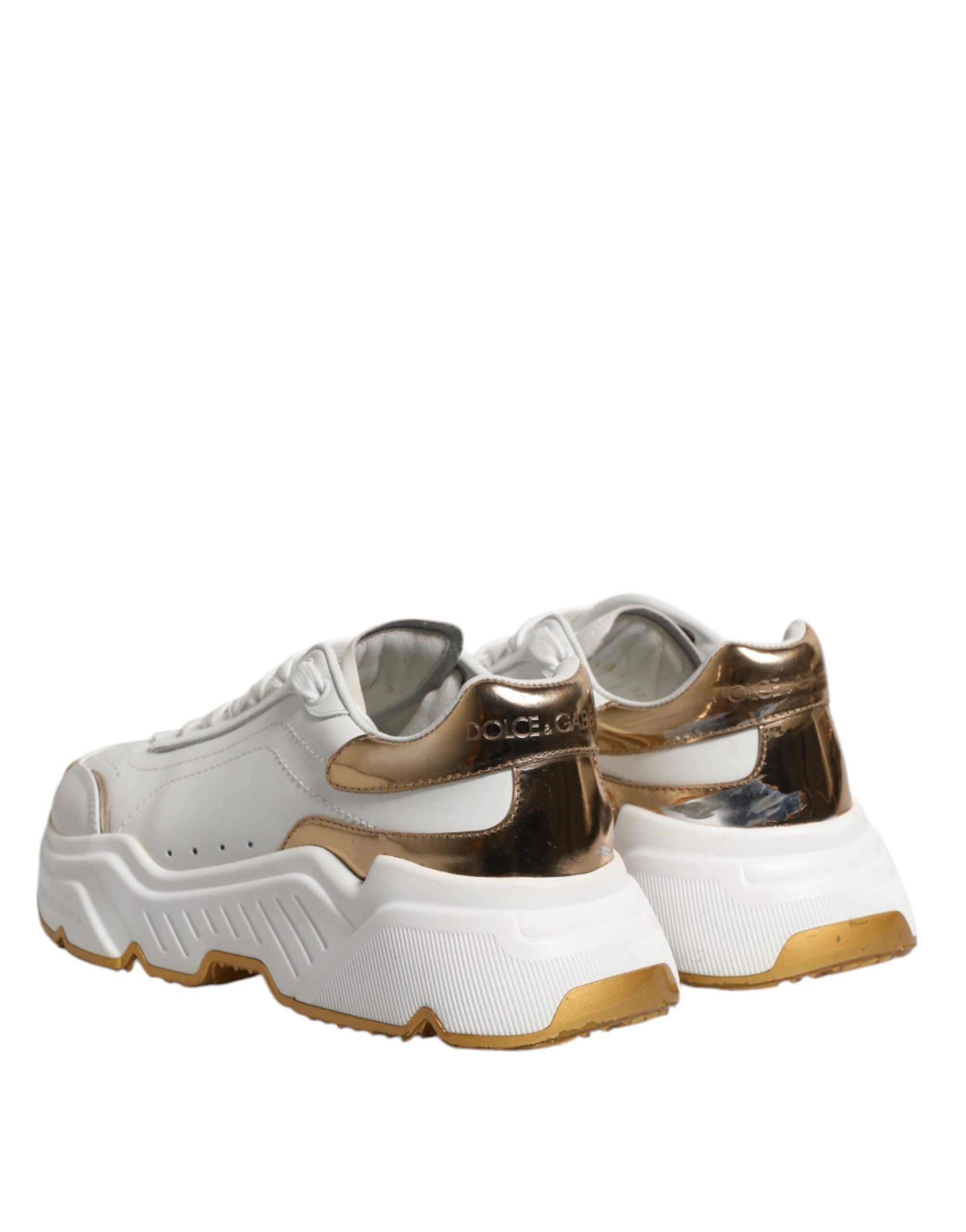Dolce & Gabbana White Gold Daymaster Low Top Sneakers Women's Shoes (Pre-Owned)