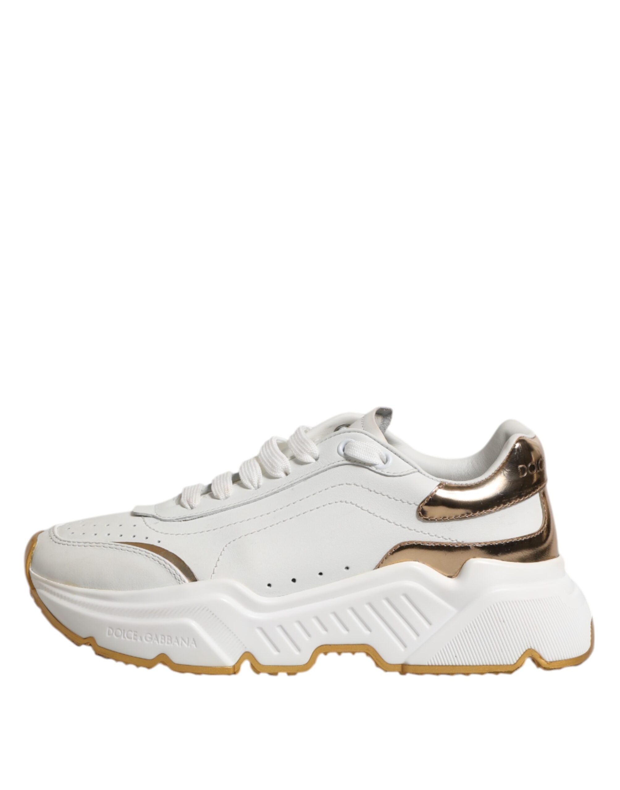 Dolce & Gabbana White Gold Daymaster Low Top Sneakers Women's Shoes (Pre-Owned)