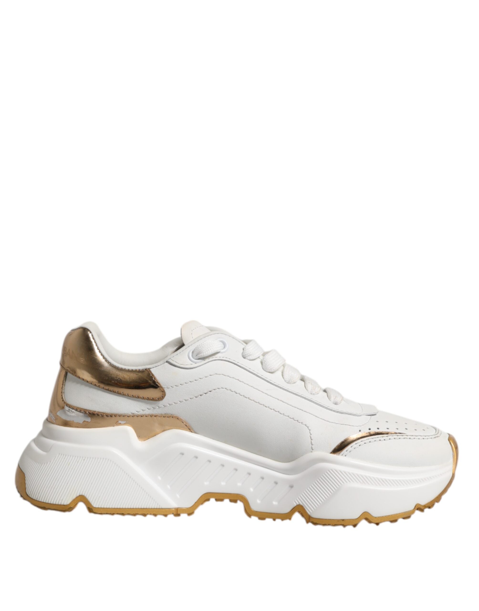 Dolce & Gabbana White Gold Daymaster Low Top Sneakers Women's Shoes (Pre-Owned)