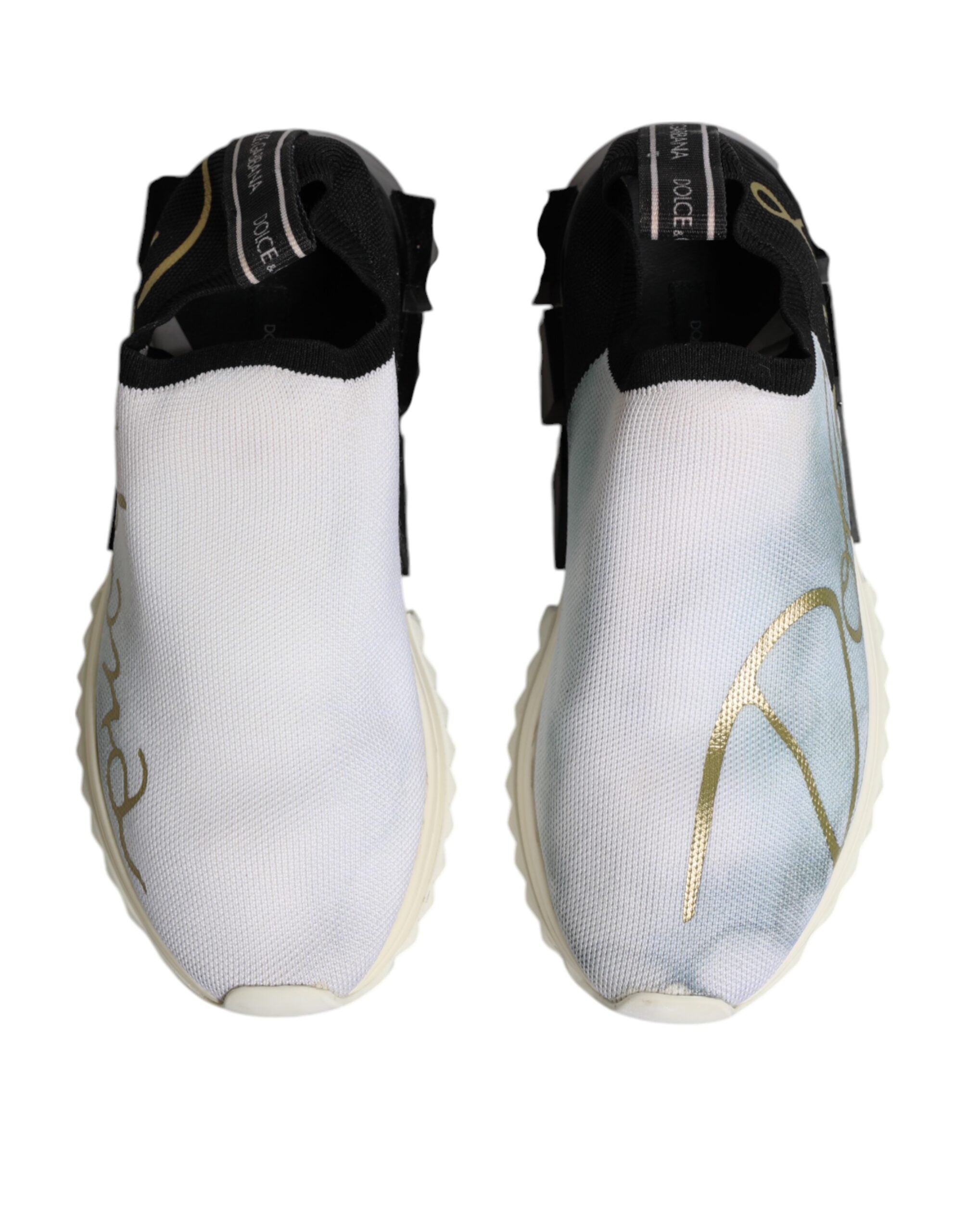 Dolce & Gabbana White Black Low Top Sorrento Sneakers Women's Shoes (Pre-Owned)