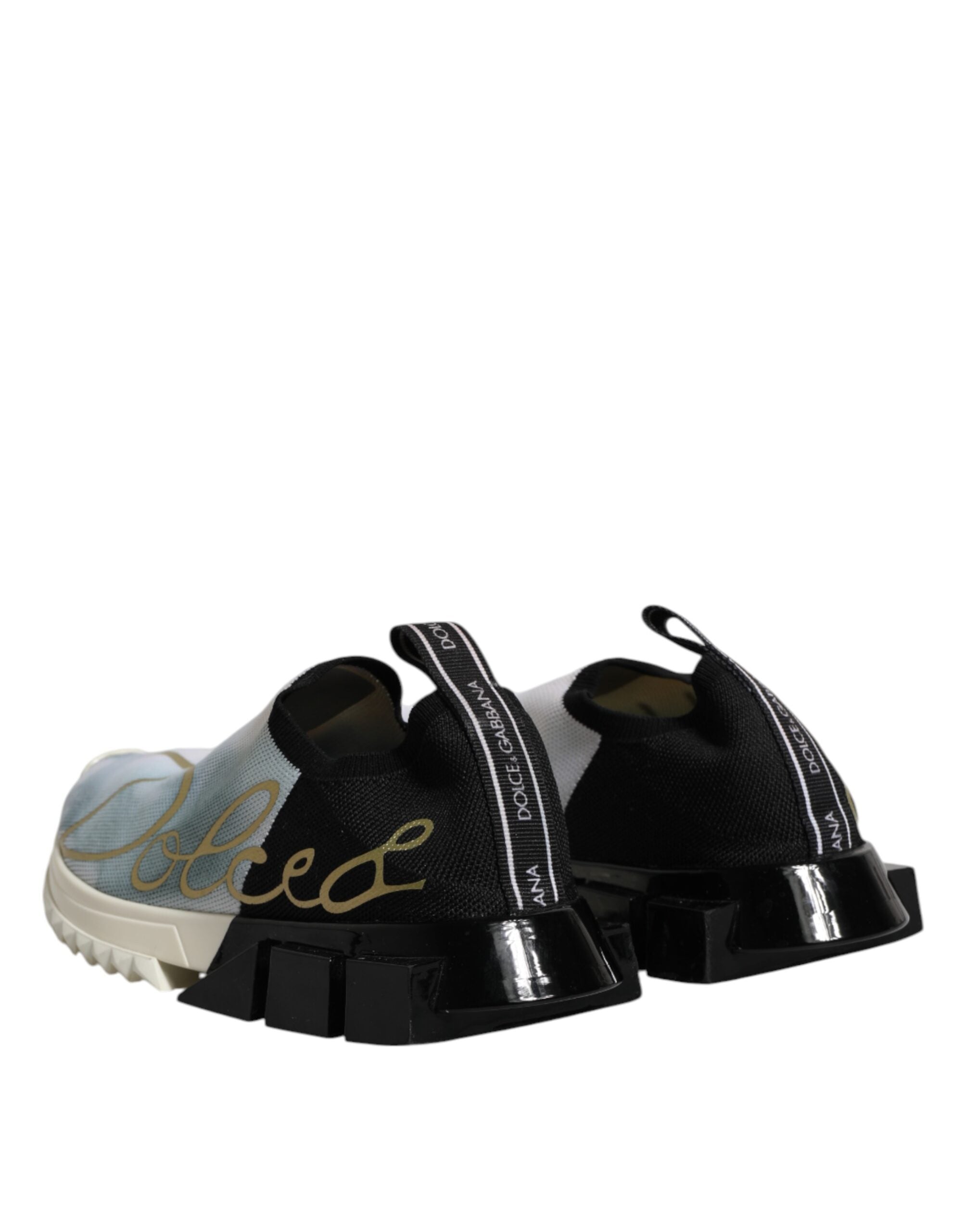 Dolce & Gabbana White Black Low Top Sorrento Sneakers Women's Shoes (Pre-Owned)