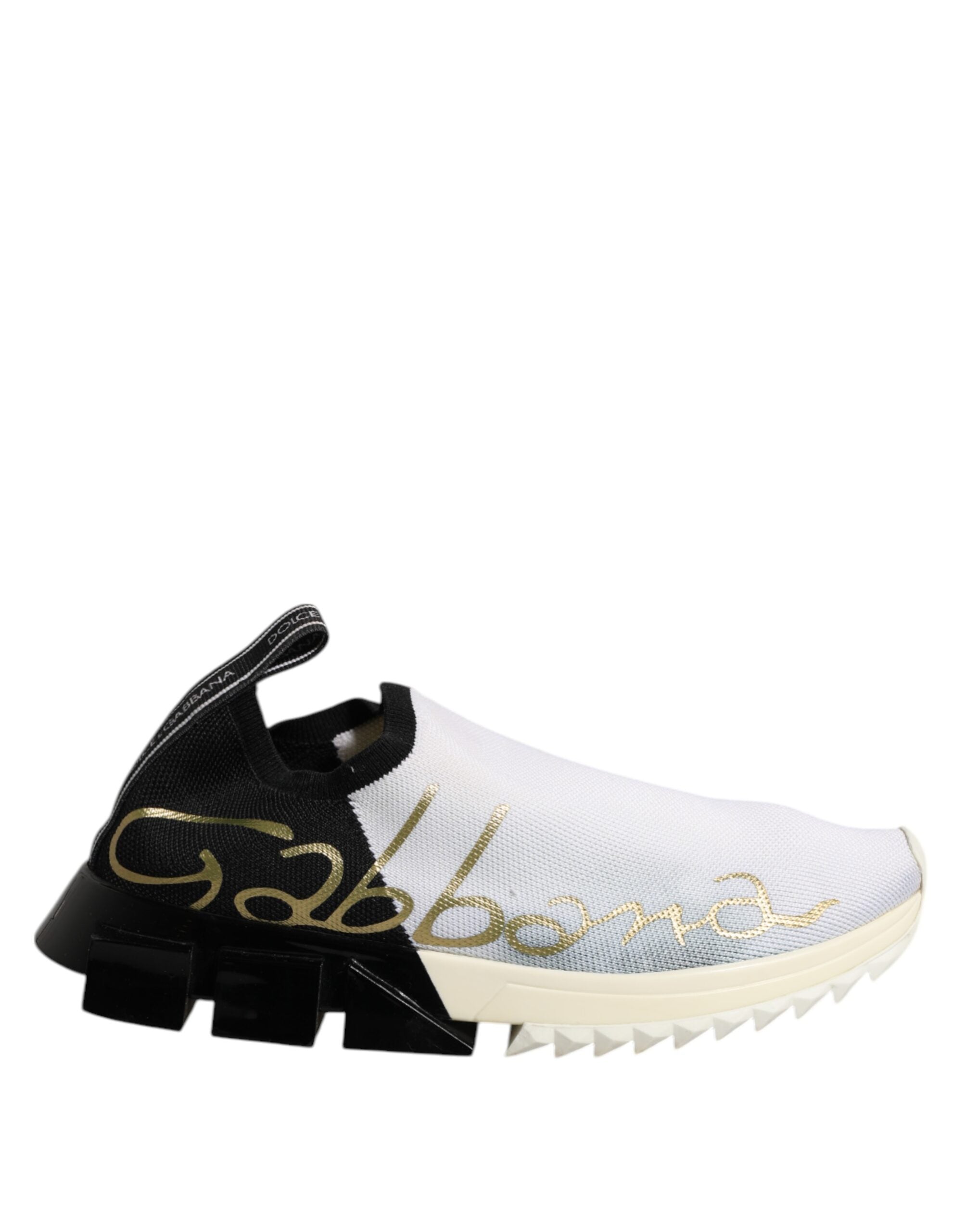 Dolce & Gabbana White Black Low Top Sorrento Sneakers Women's Shoes (Pre-Owned)