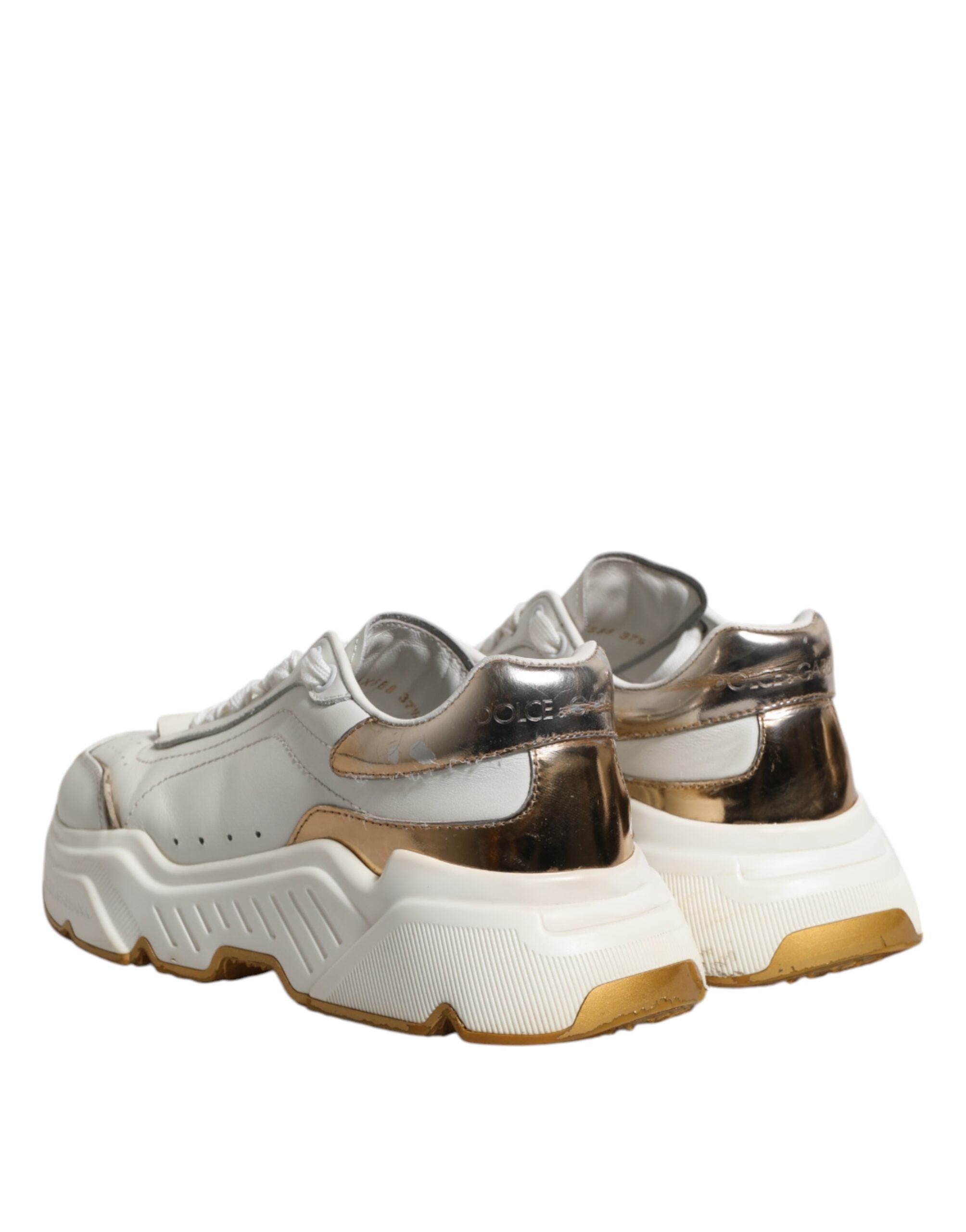 Dolce & Gabbana White Gold Daymaster Low Top Sneakers Women's Shoes (Pre-Owned)