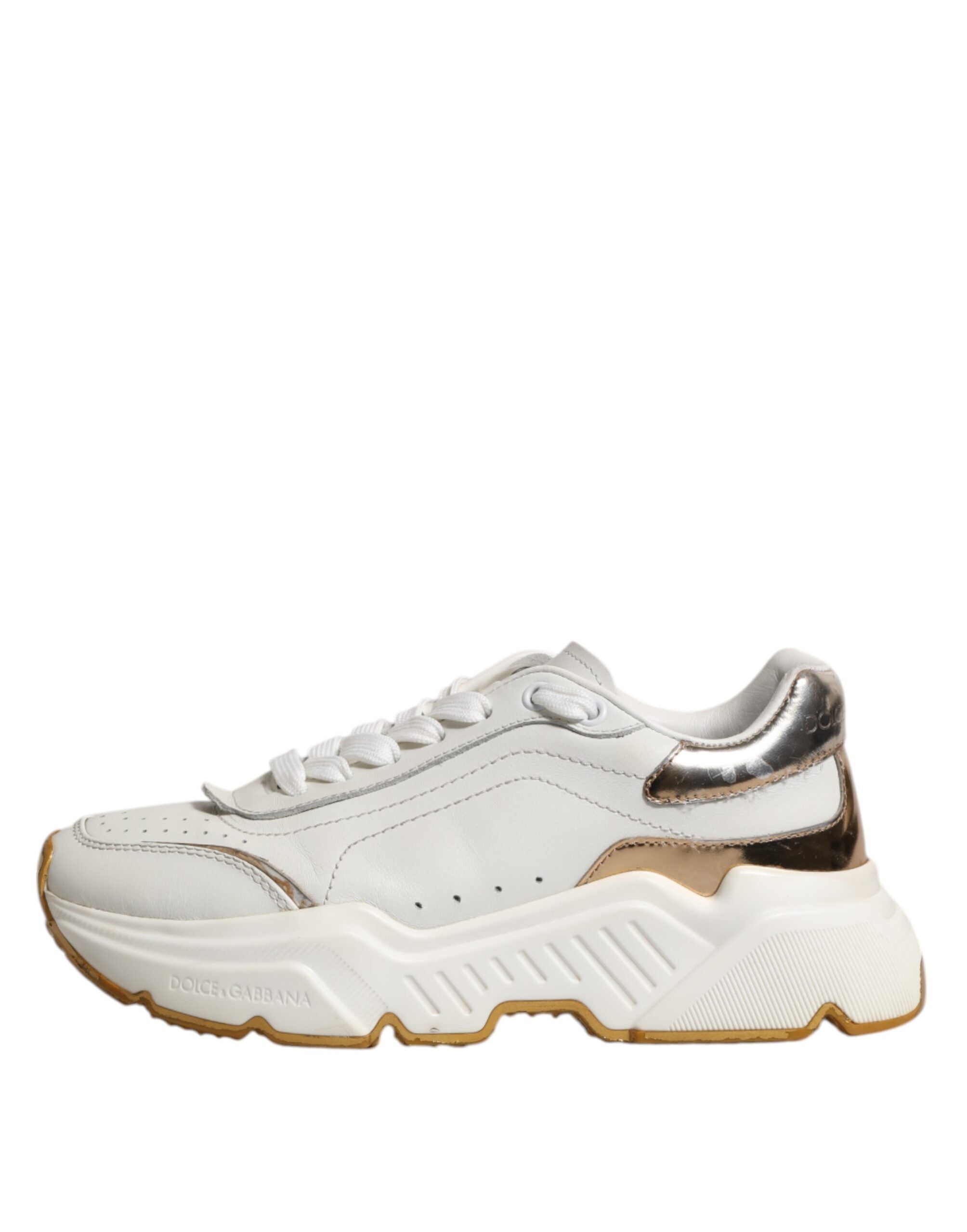 Dolce & Gabbana White Gold Daymaster Low Top Sneakers Women's Shoes (Pre-Owned)