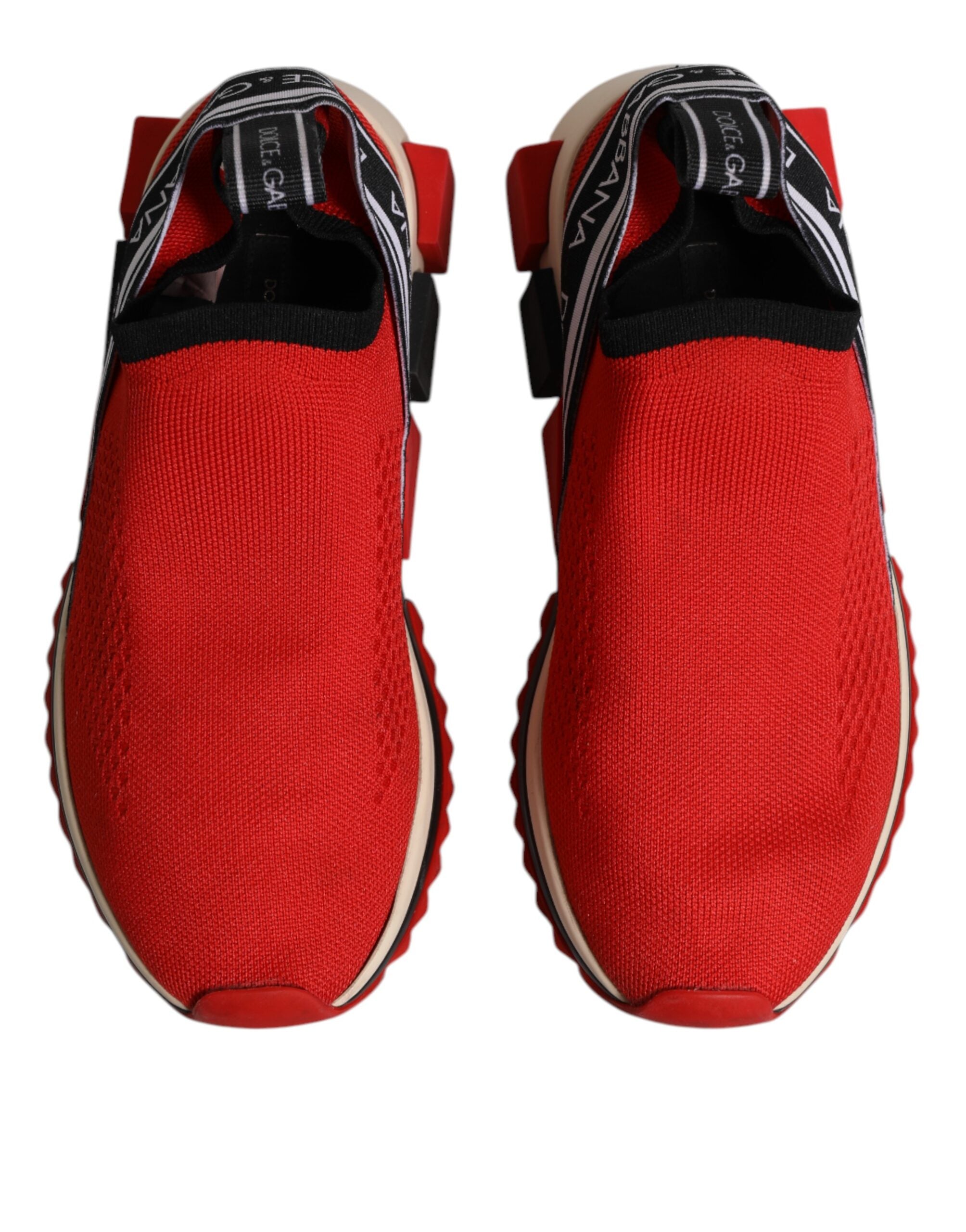 Dolce & Gabbana Red Sorrento Slip On Low Top Sneakers Women's Shoes (Pre-Owned)
