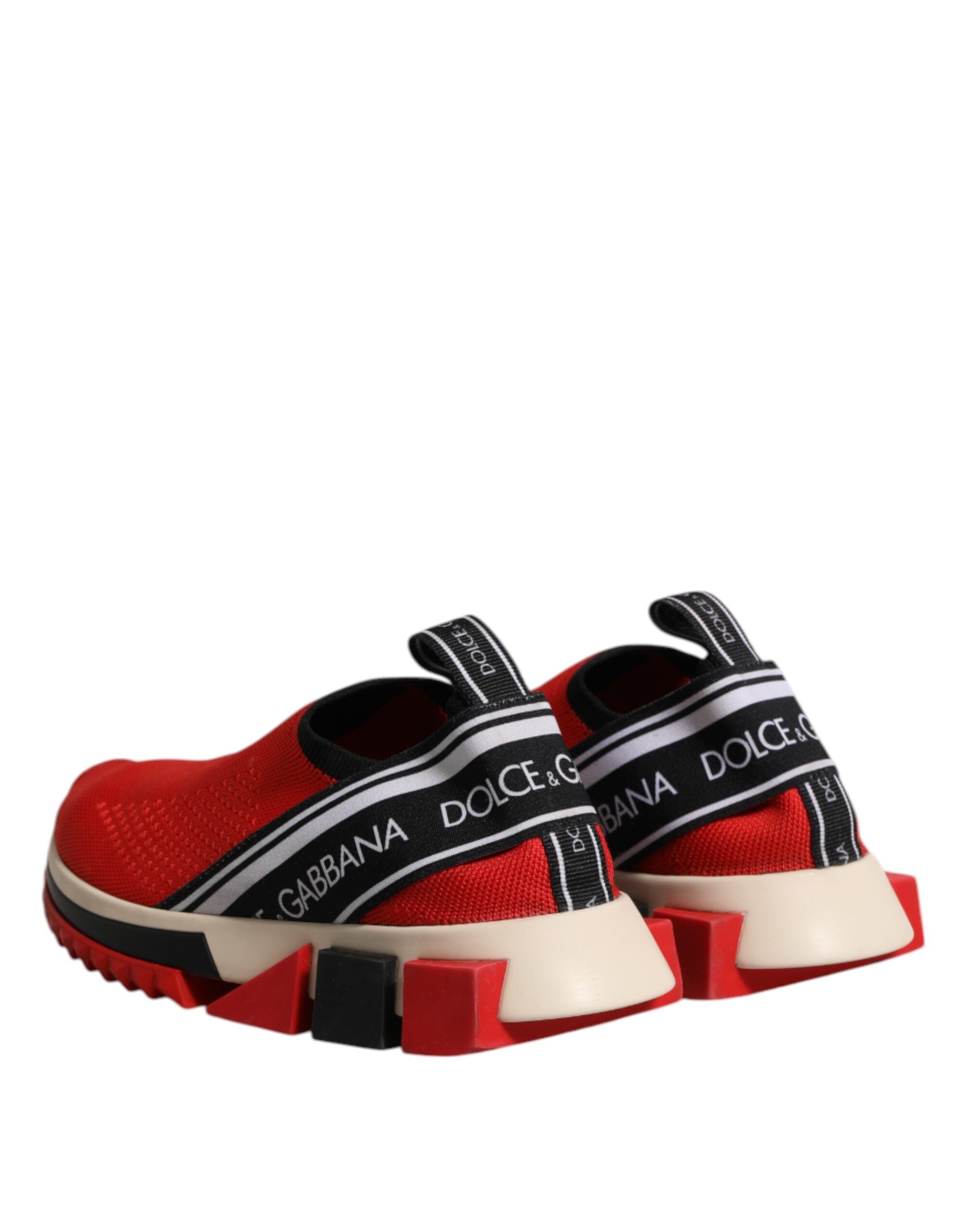 Dolce & Gabbana Red Sorrento Slip On Low Top Sneakers Women's Shoes (Pre-Owned)