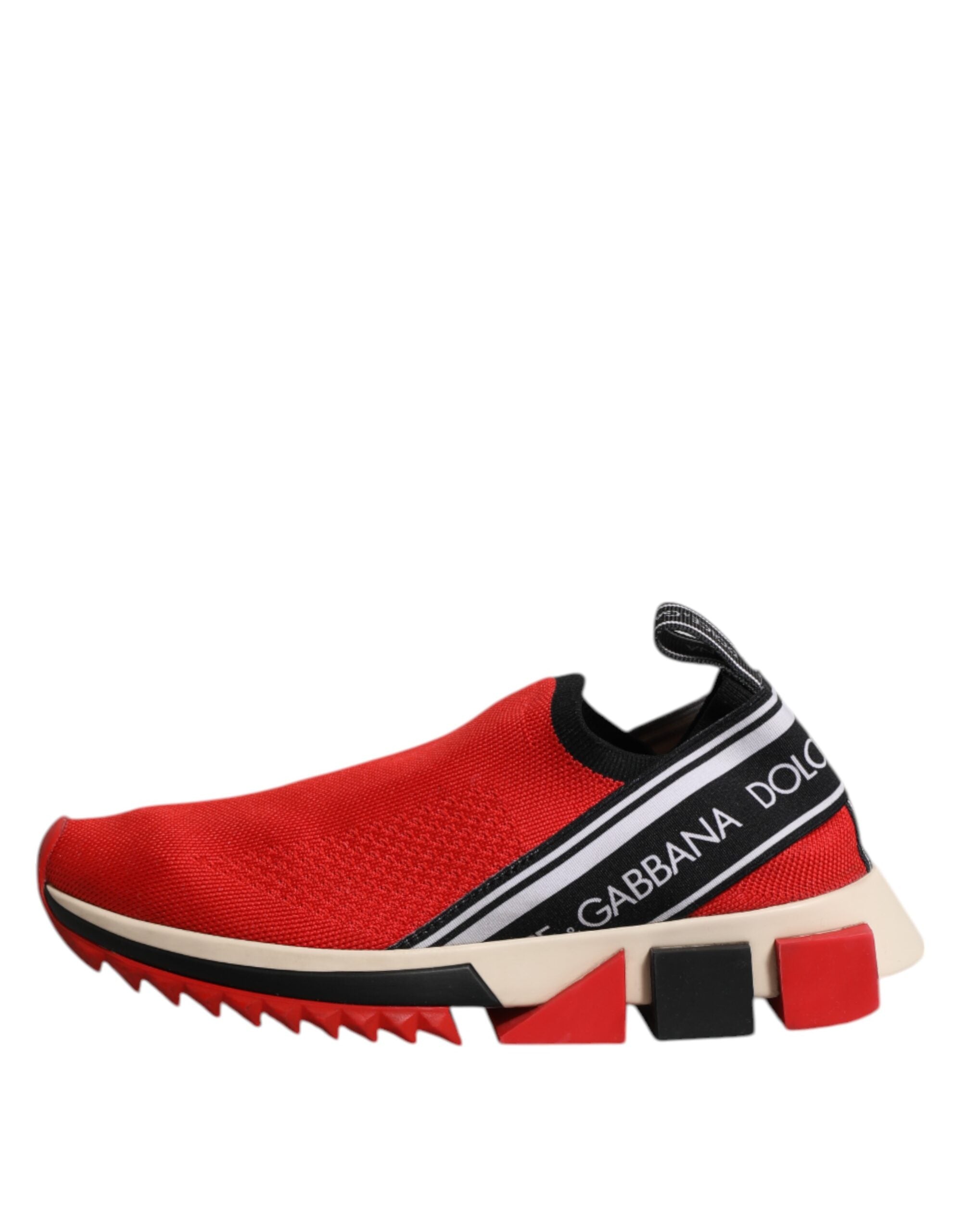 Dolce & Gabbana Red Sorrento Slip On Low Top Sneakers Women's Shoes (Pre-Owned)