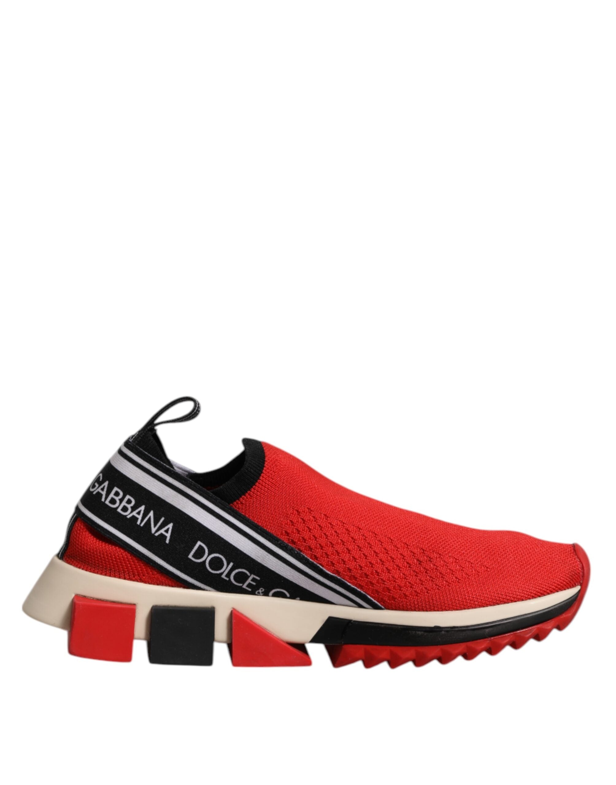 Dolce & Gabbana Red Sorrento Slip On Low Top Sneakers Women's Shoes (Pre-Owned)