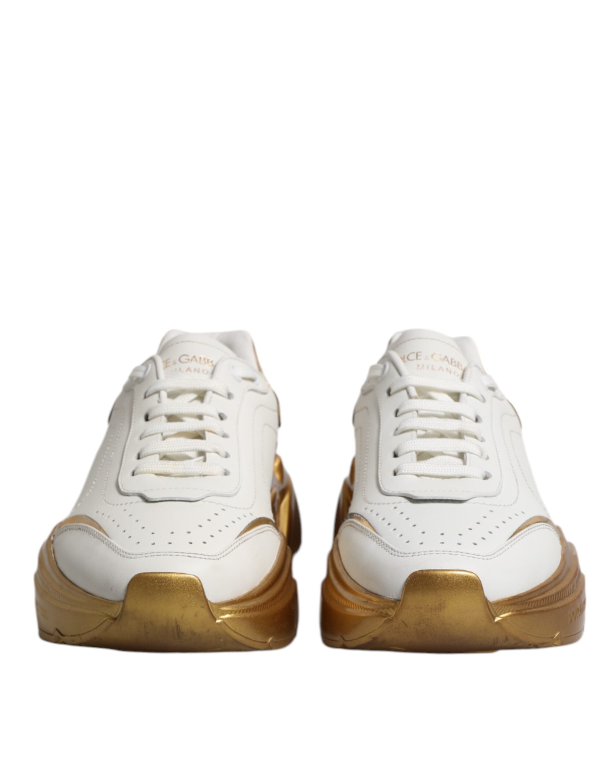Dolce & Gabbana White Gold Daymaster Low Top Sneakers Women's Shoes (Pre-Owned)