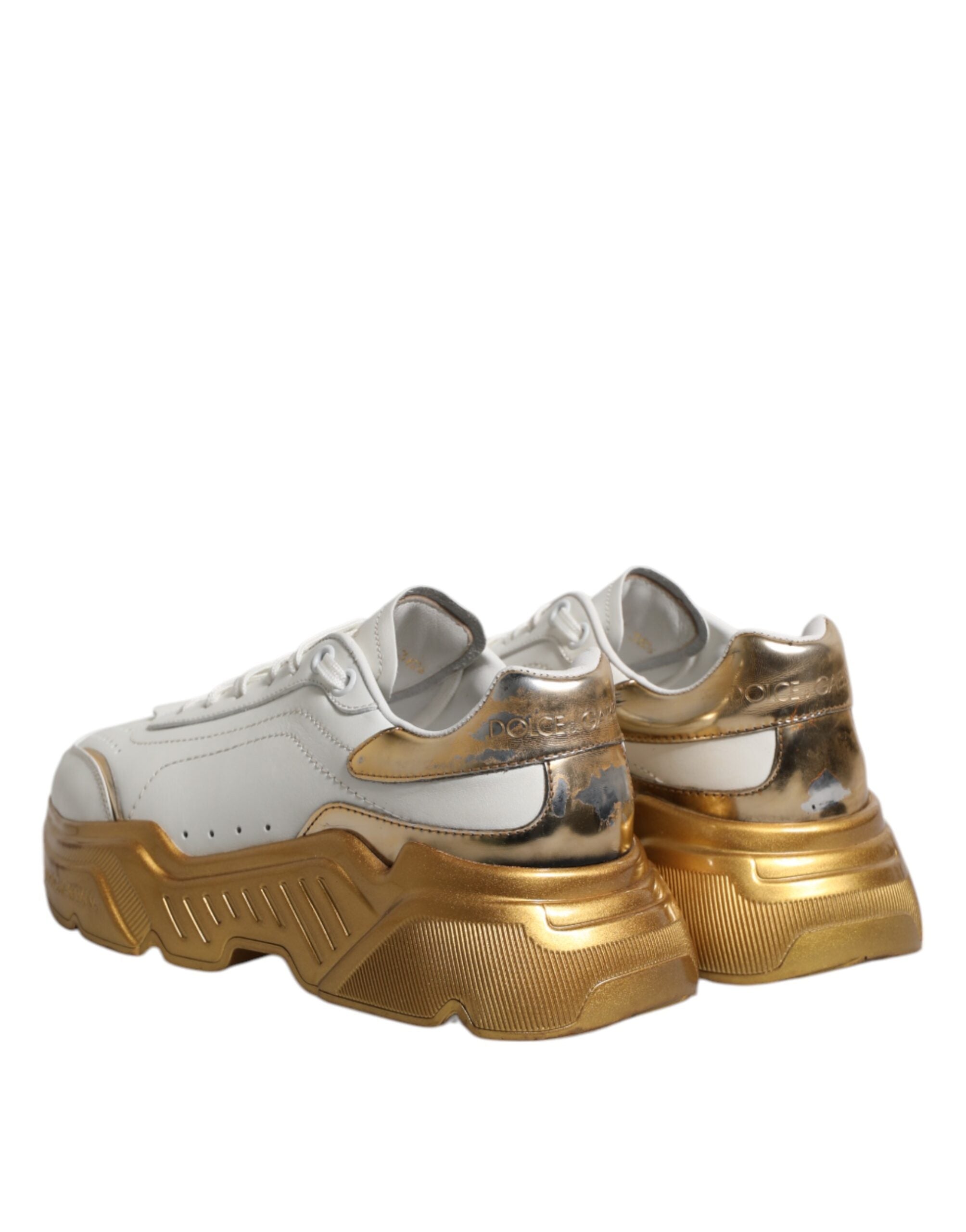 Dolce & Gabbana White Gold Daymaster Low Top Sneakers Women's Shoes (Pre-Owned)
