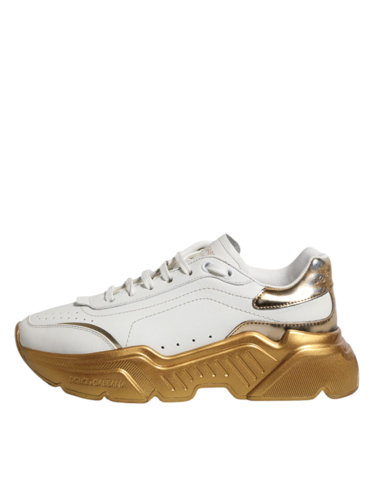 Dolce & Gabbana White Gold Daymaster Low Top Sneakers Women's Shoes (Pre-Owned)