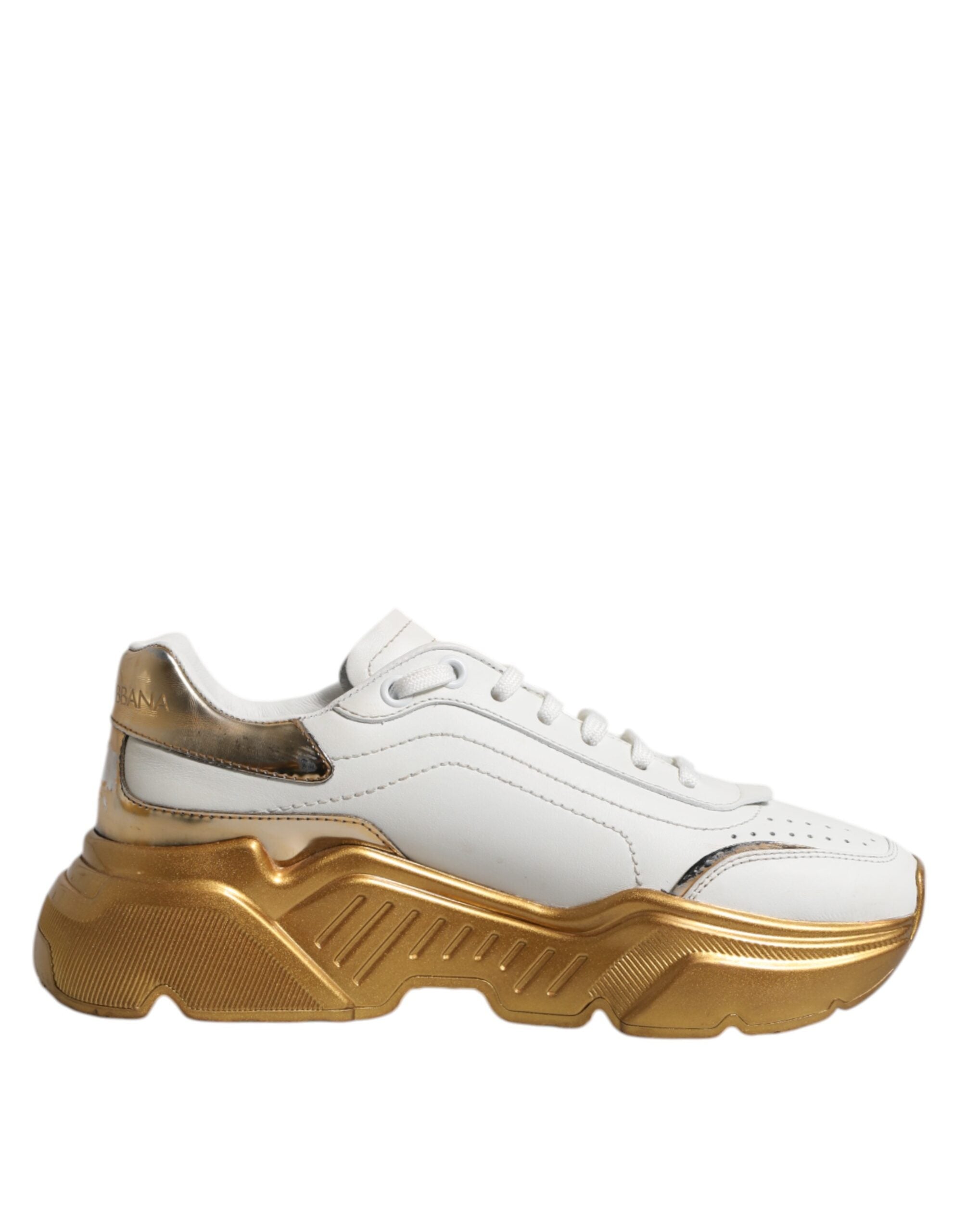 Dolce & Gabbana White Gold Daymaster Low Top Sneakers Women's Shoes (Pre-Owned)