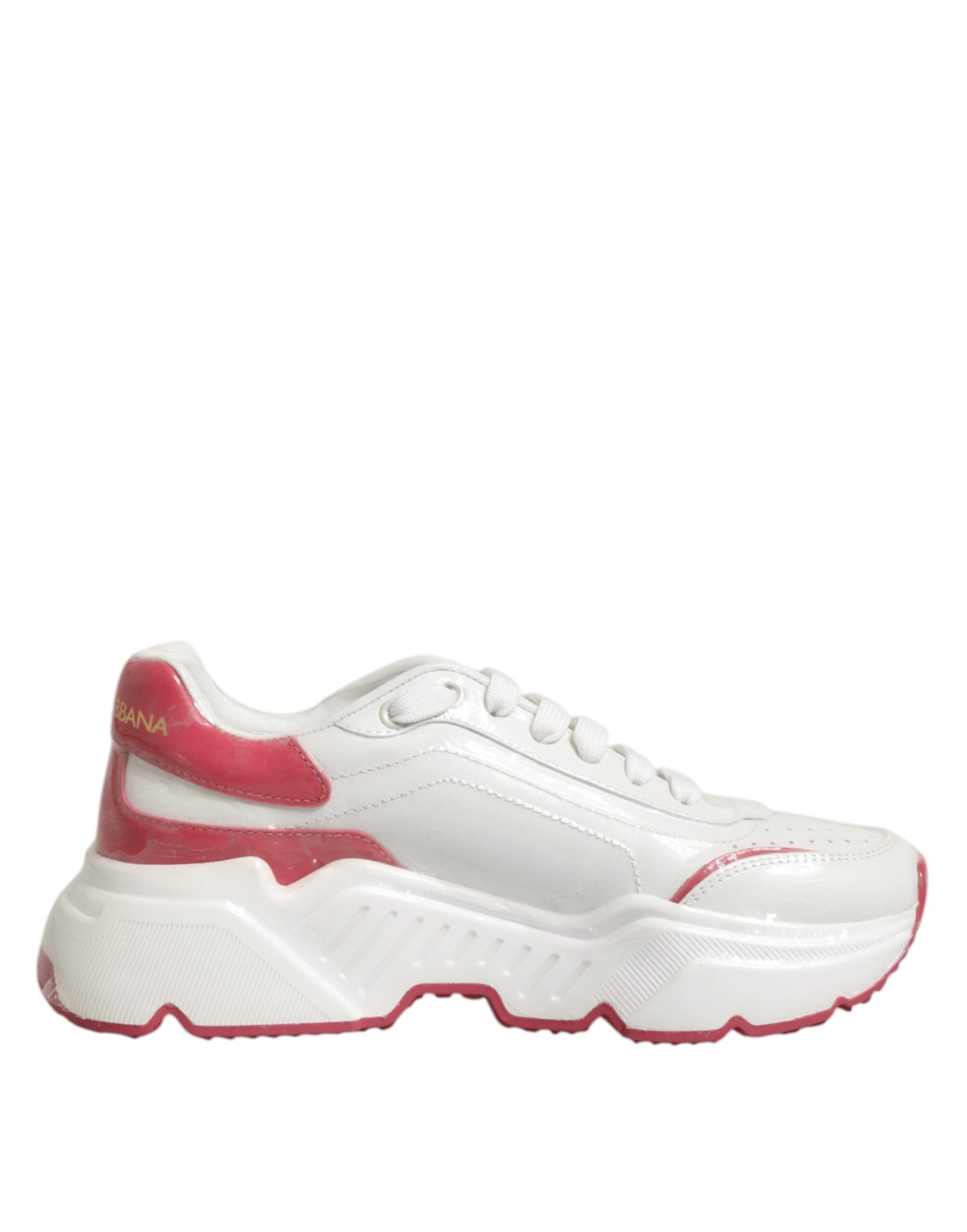 Dolce & Gabbana White Pink Daymaster Low Top Sneakers Women's Shoes
