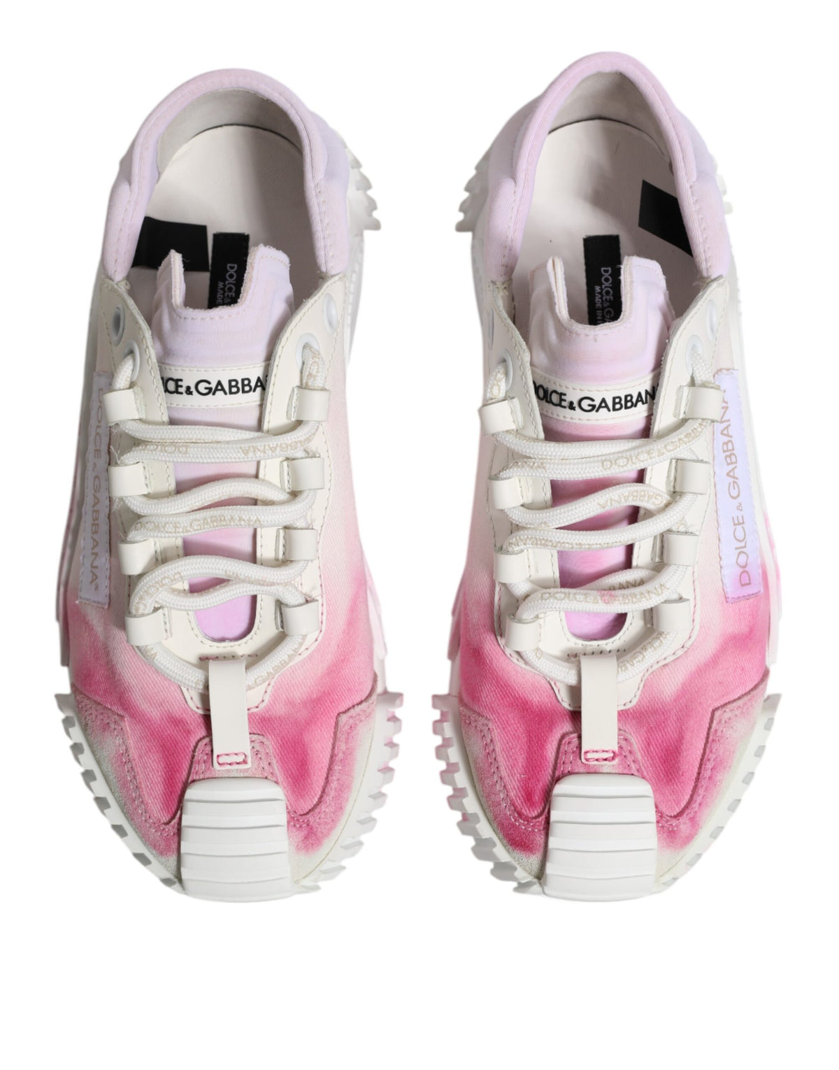 Dolce & Gabbana White NS1 Lace Up Low Top Sneakers Women's Shoes (Pre-Owned)