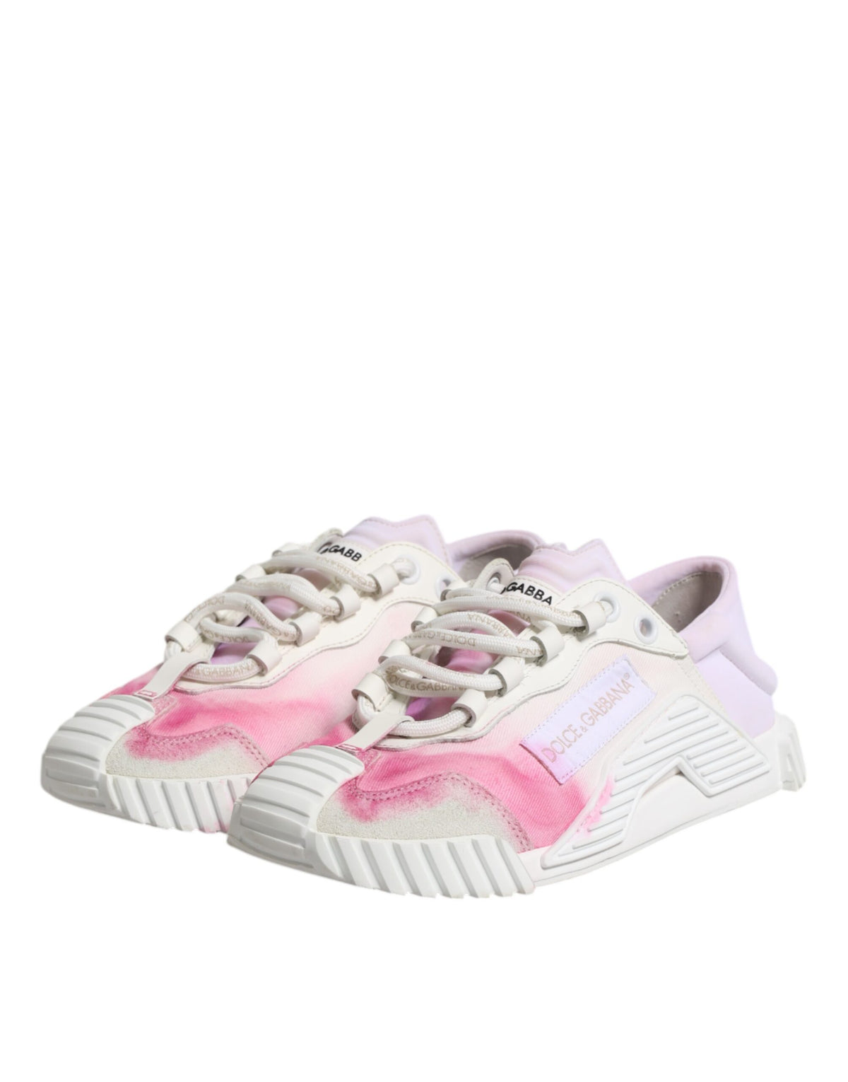 Dolce & Gabbana White NS1 Lace Up Low Top Sneakers Women's Shoes (Pre-Owned)