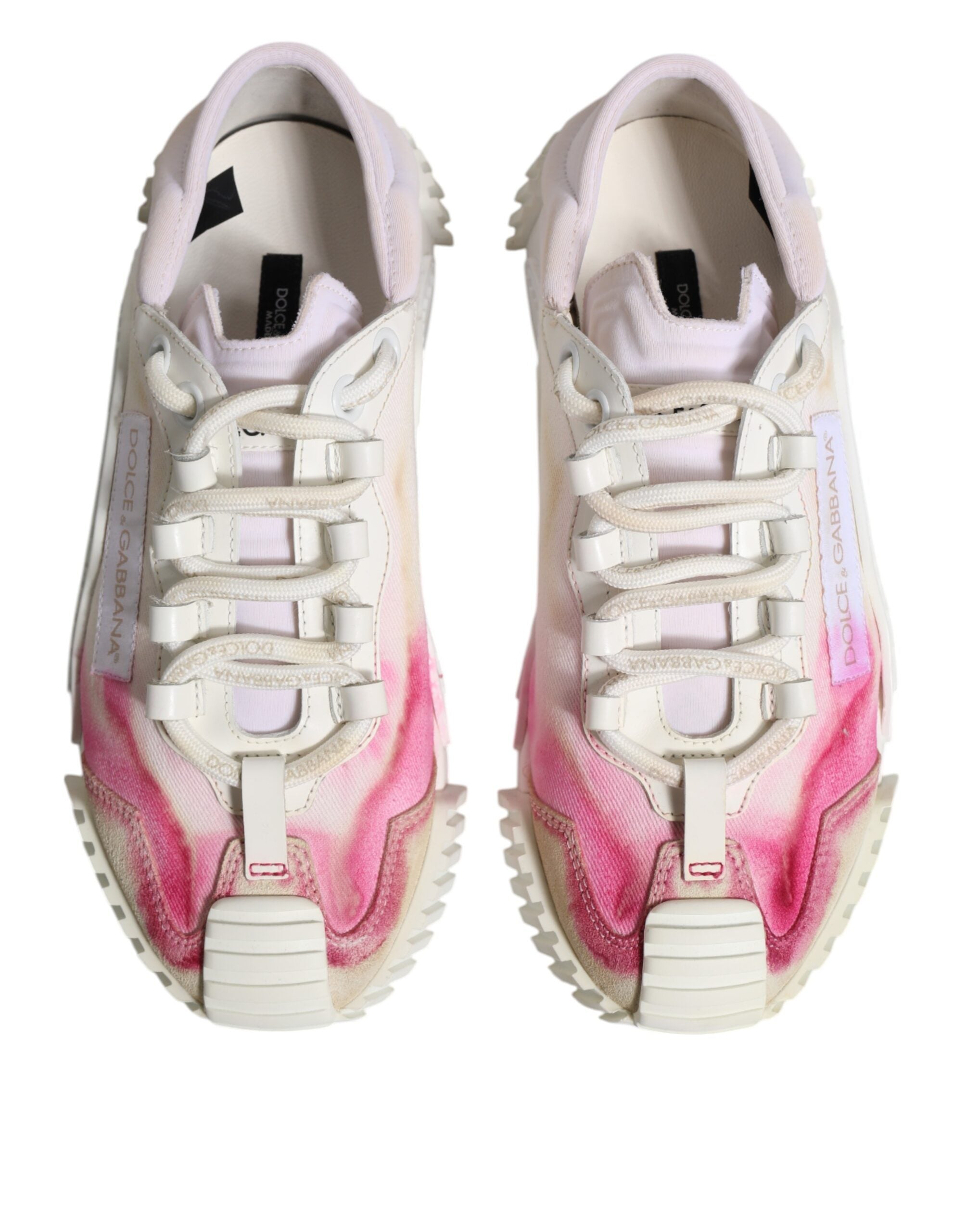 Dolce & Gabbana White NS1 Lace Up Low Top Sneakers Women's Shoes (Pre-Owned)