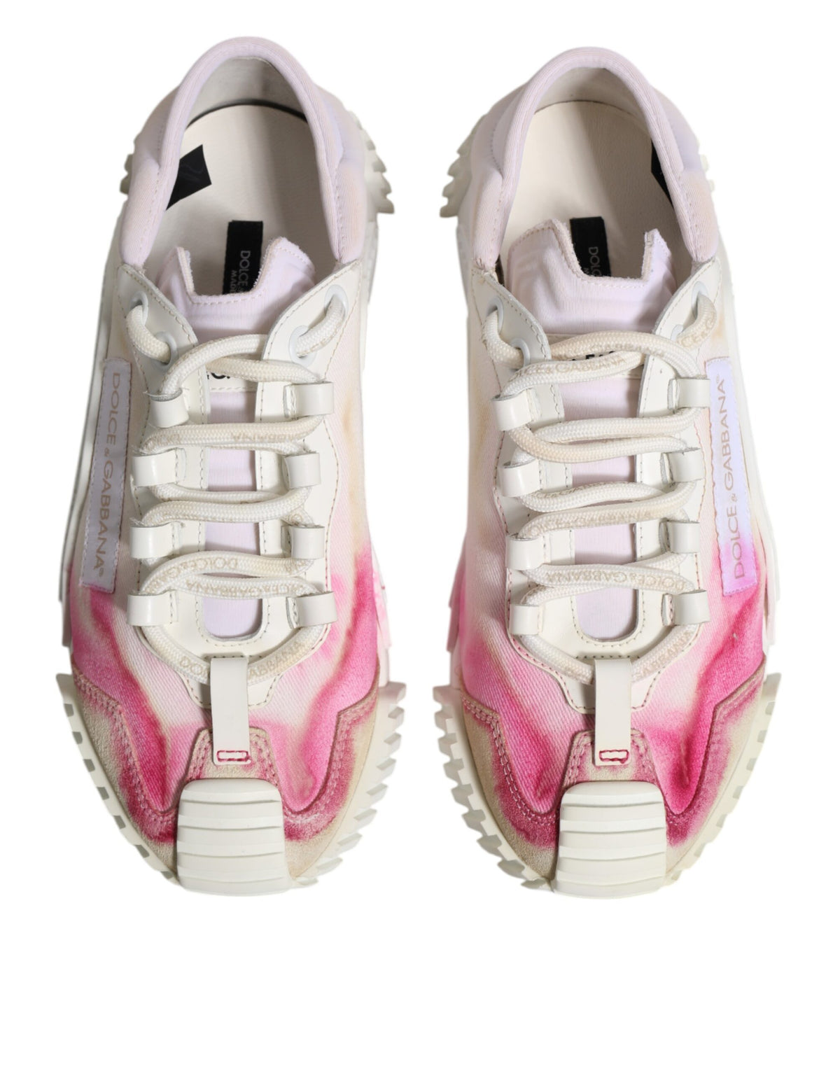 Dolce & Gabbana White NS1 Lace Up Low Top Sneakers Women's Shoes (Pre-Owned)