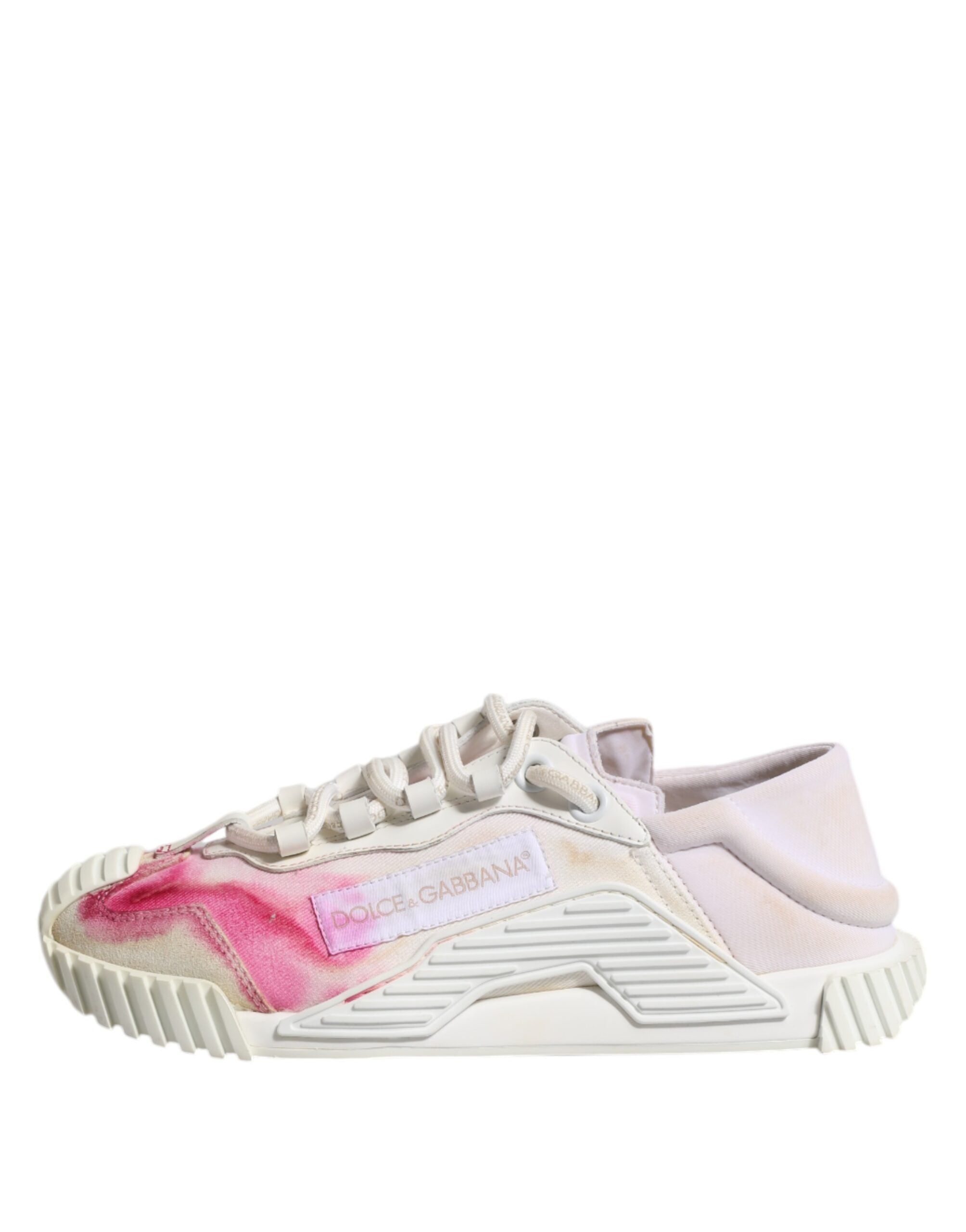 Dolce & Gabbana White NS1 Lace Up Low Top Sneakers Women's Shoes (Pre-Owned)