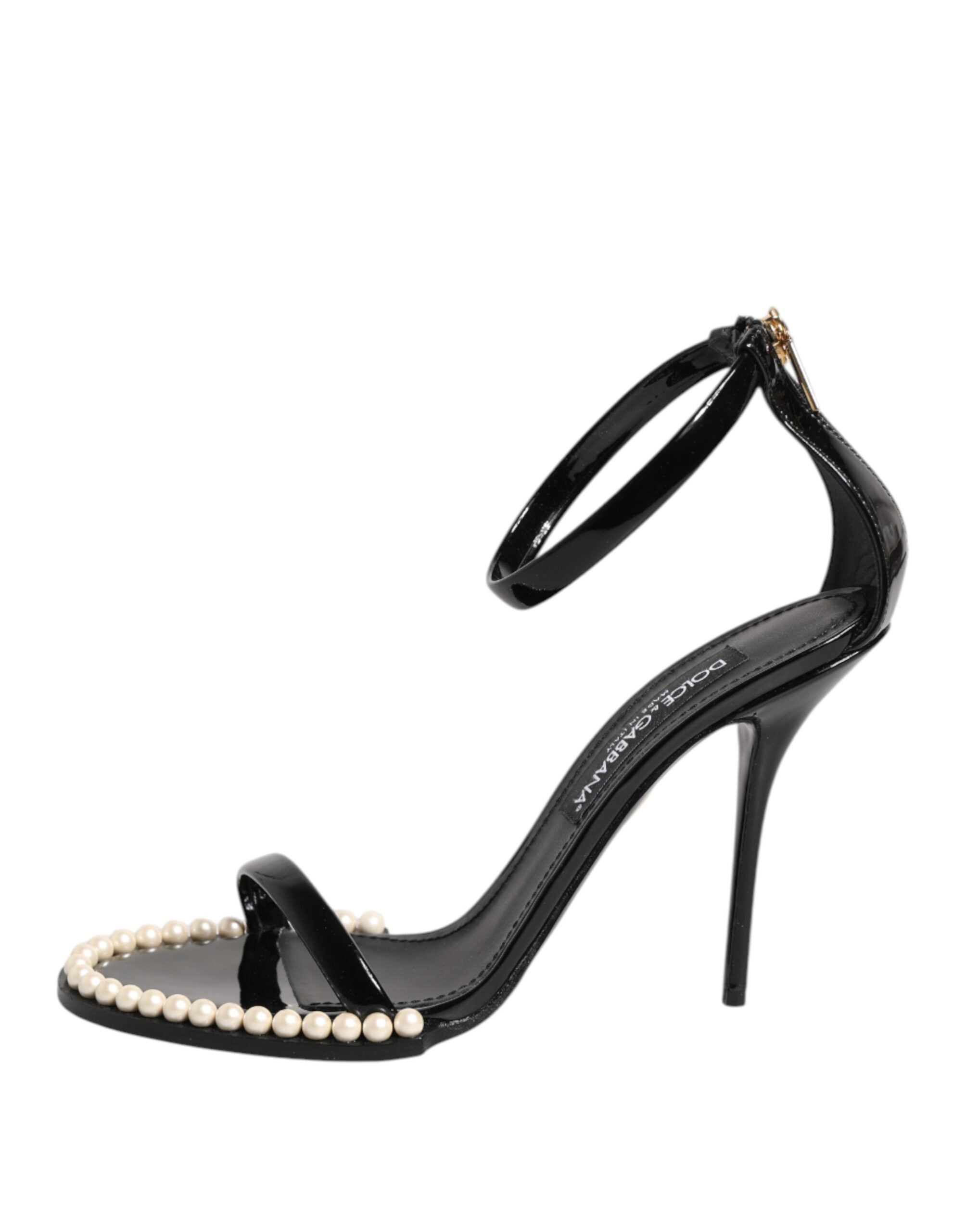 Dolce & Gabbana Black KEIRA Pearl Embellished Sandals Women's Shoes (Pre-Owned)