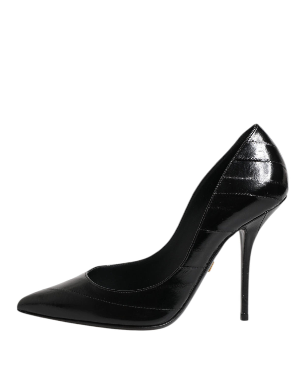Dolce & Gabbana Black Leather Stiletto High Heels Pumps Women's Shoes (Pre-Owned)