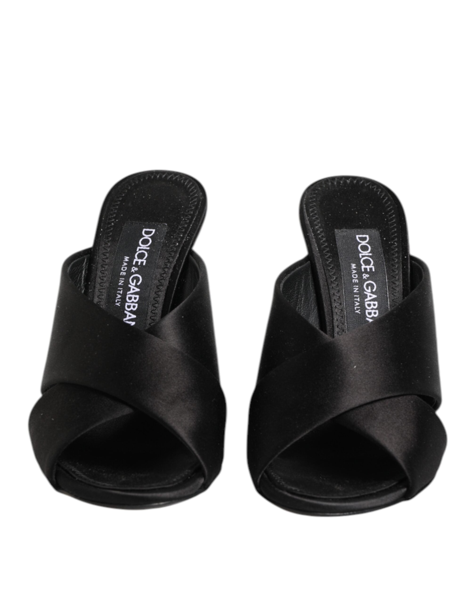 Dolce & Gabbana Black Keira Baroque High Heel Sandals Women's Shoes