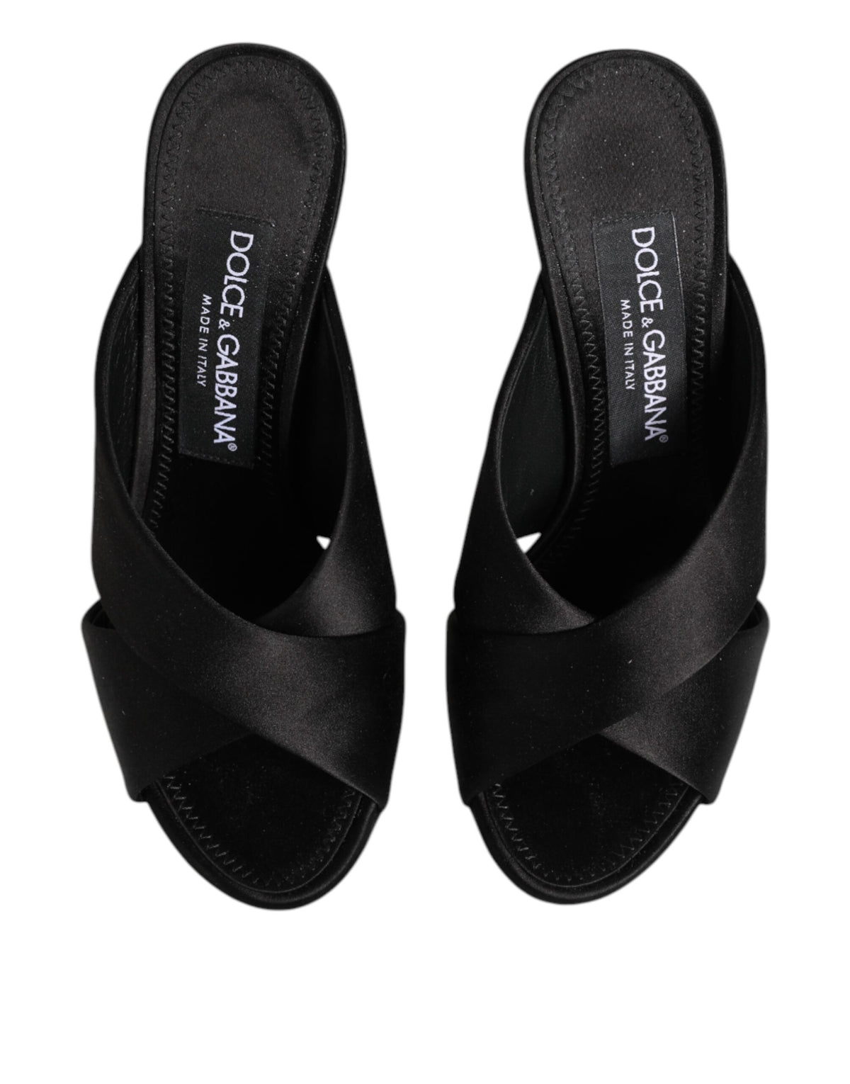 Dolce & Gabbana Black Keira Baroque High Heel Sandals Women's Shoes