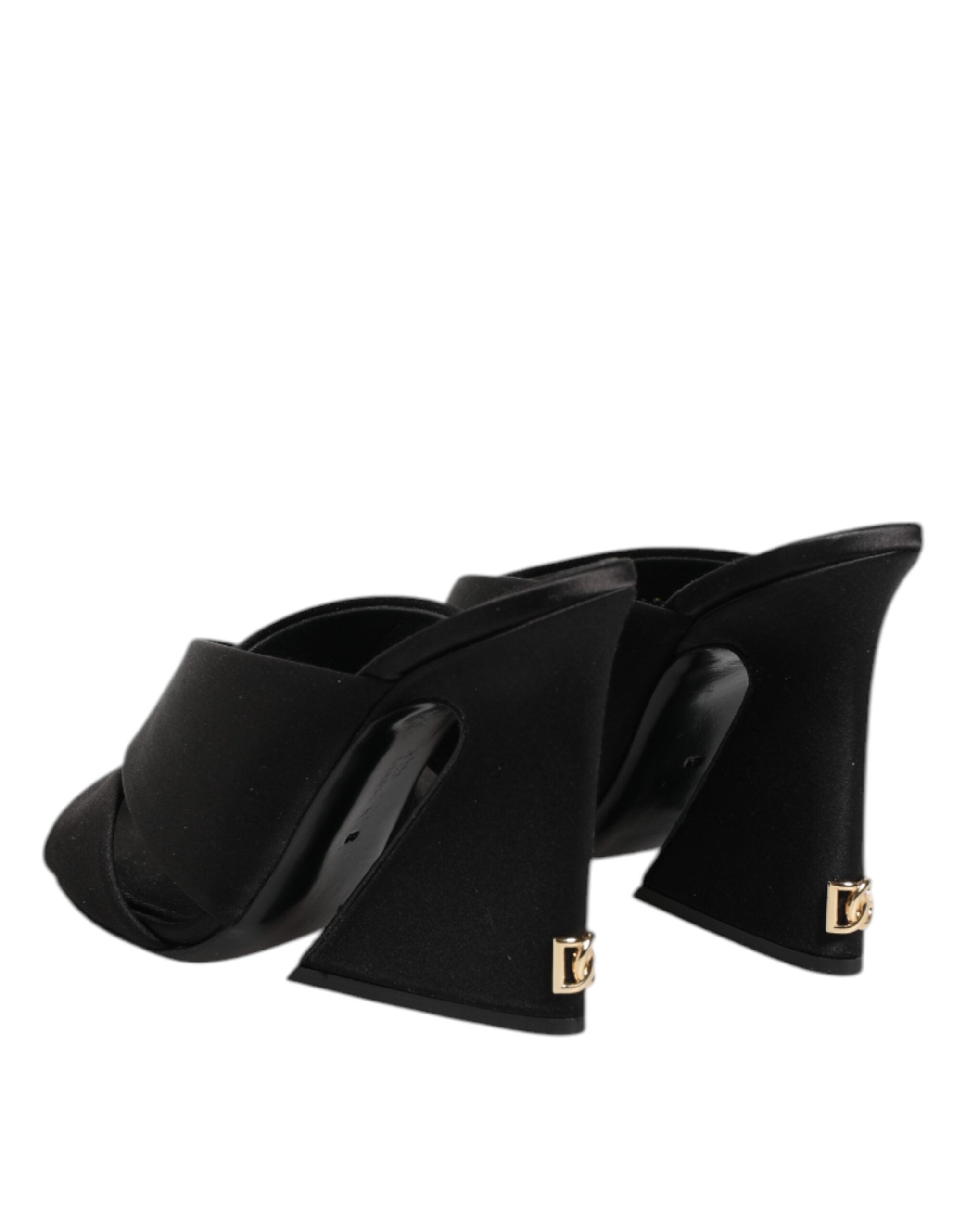 Dolce & Gabbana Black Keira Baroque High Heel Sandals Women's Shoes