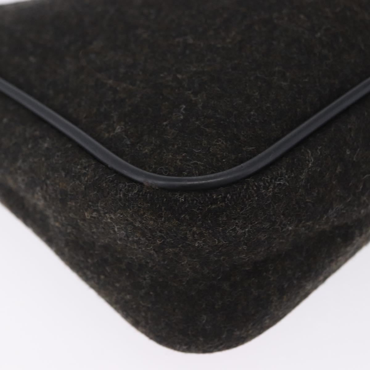 Prada Vintage Wool Black Wool Handbag (Pre-Owned)