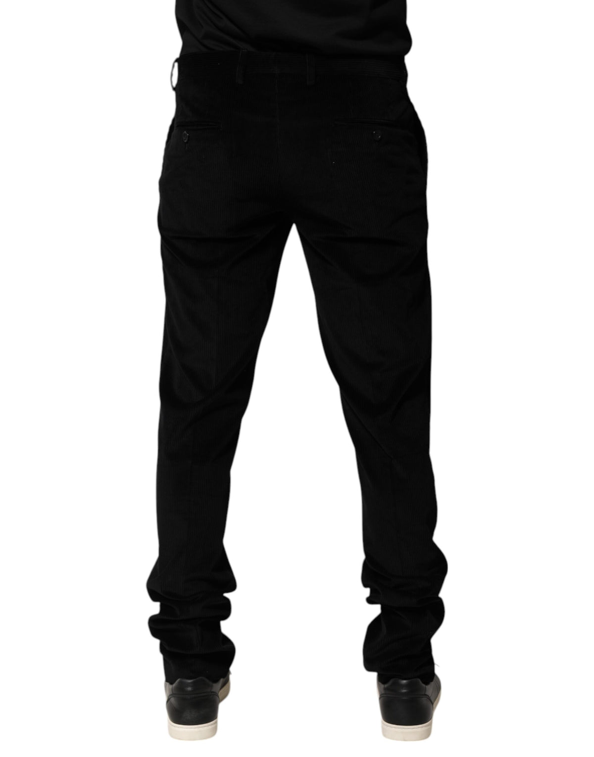 Dolce & Gabbana Black Cotton Men Dress Formal Trouser Men's Pants