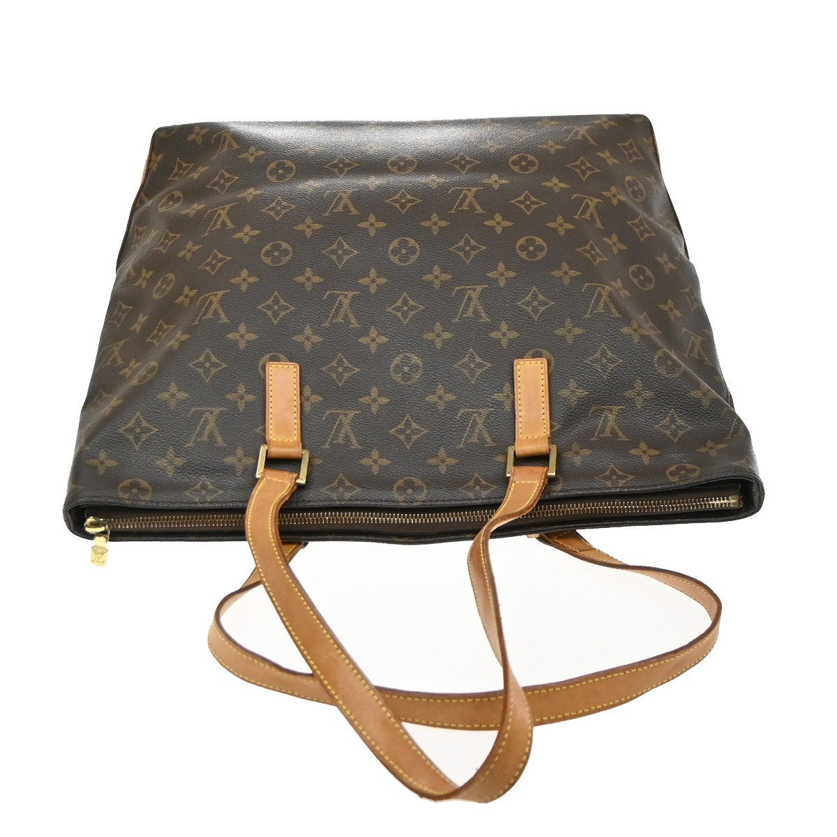 Louis Vuitton Cabas Mezzo Monogram Canvas Brown Canvas Tote Bag Bag (Pre-Owned)