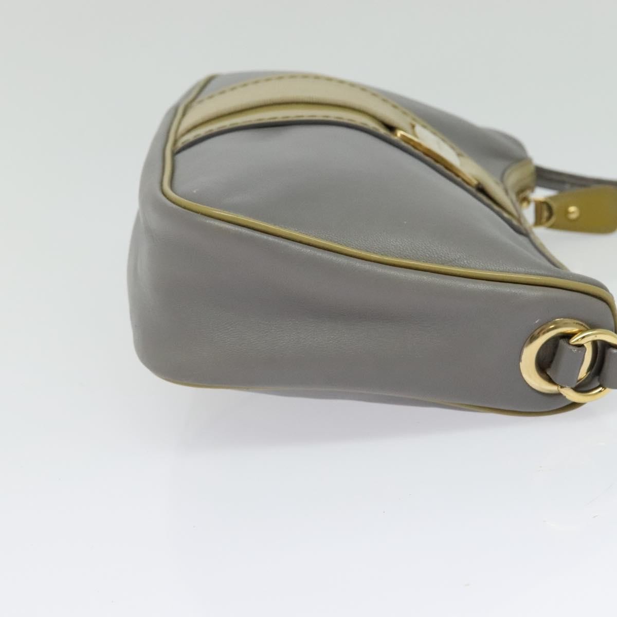 Salvatore Ferragamo Vala Leather Gray Leather Shoulder Bag Bag (Pre-Owned)