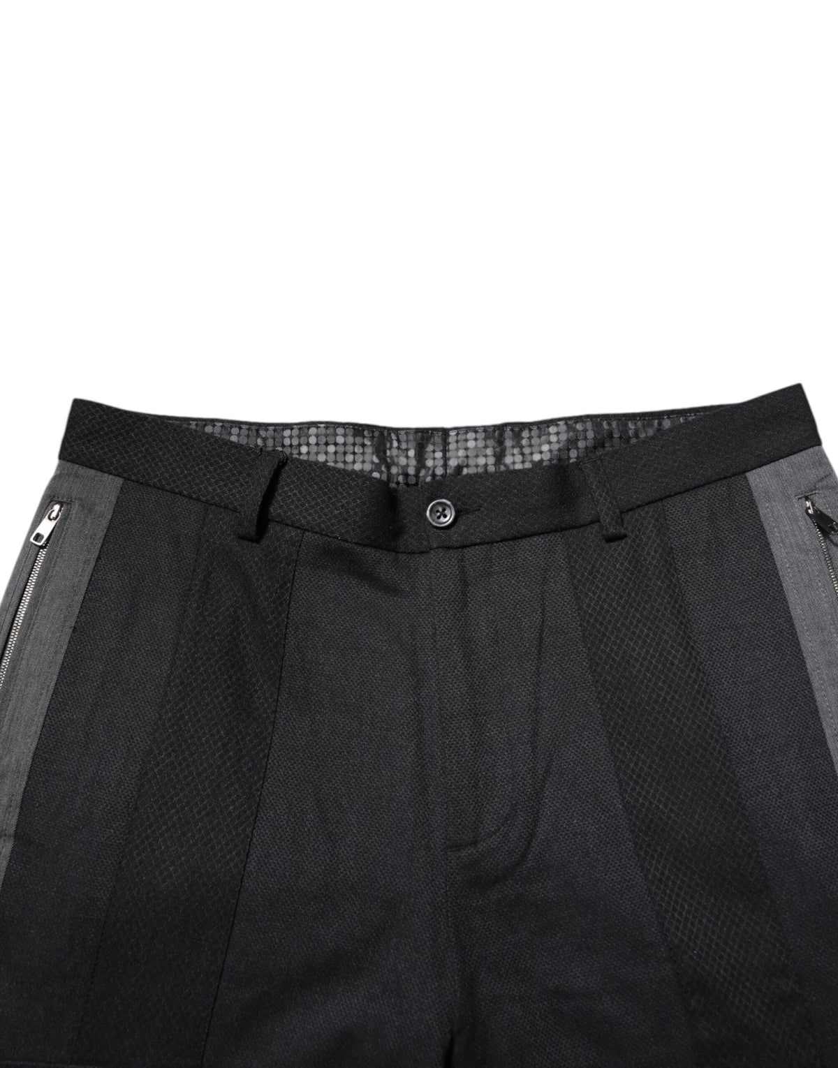 Dolce & Gabbana Black Gray Cotton Dress Formal Trouser Men's Pants