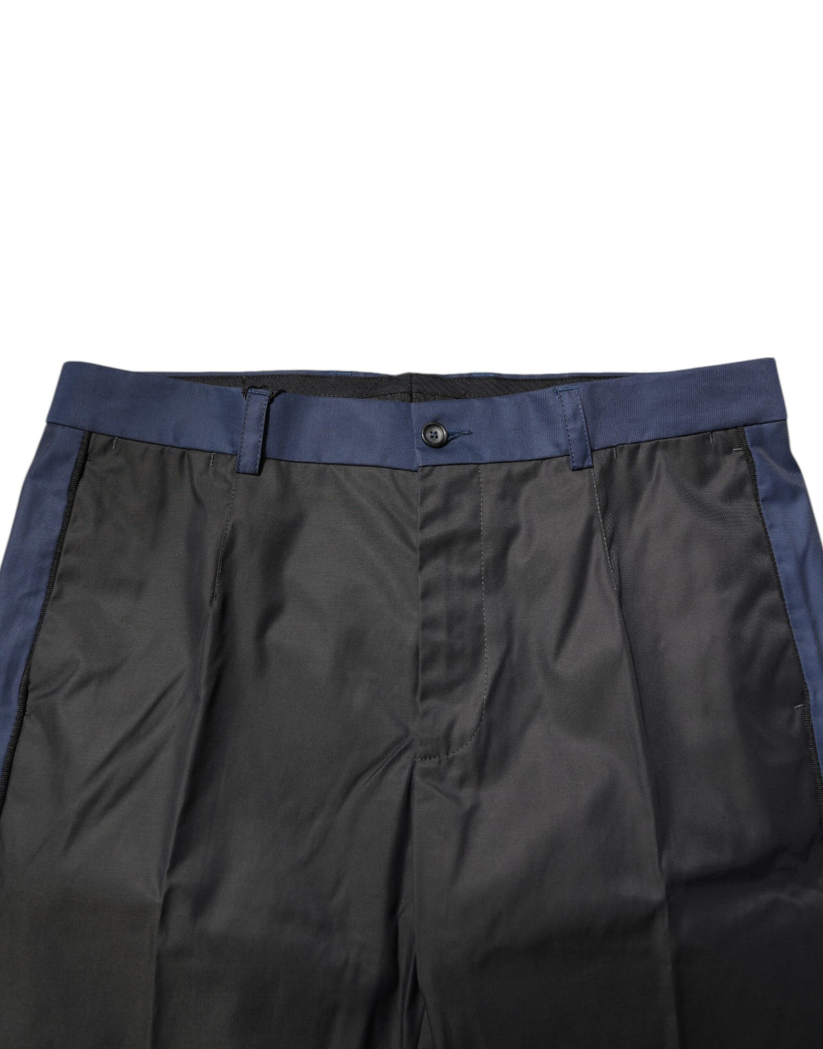 Dolce & Gabbana Gray Blue Cotton 3/4 Chinos Crop Trouser Men's Pants